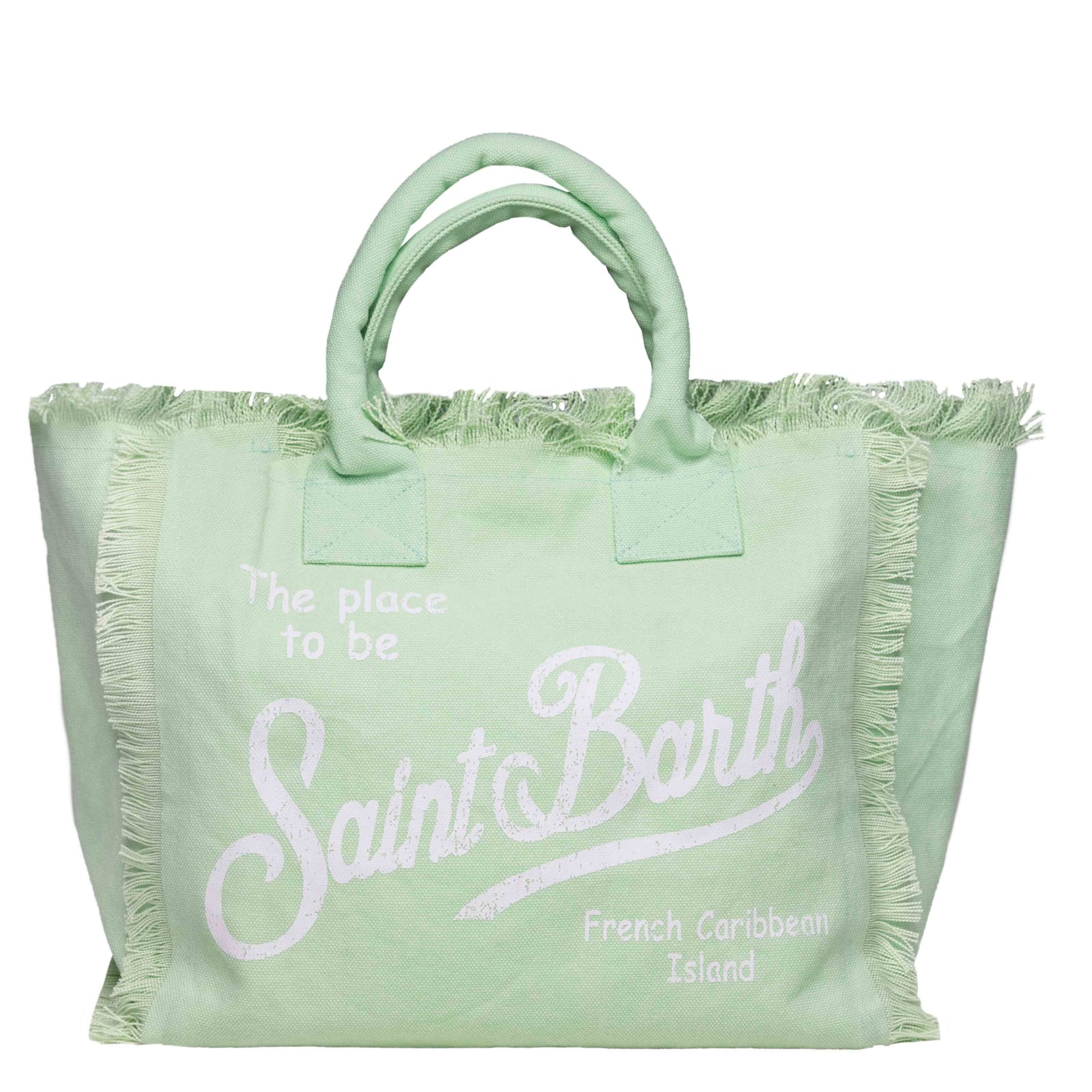 MC2 Saint Barth Pink Vichy Canvas Bag With Embroidery