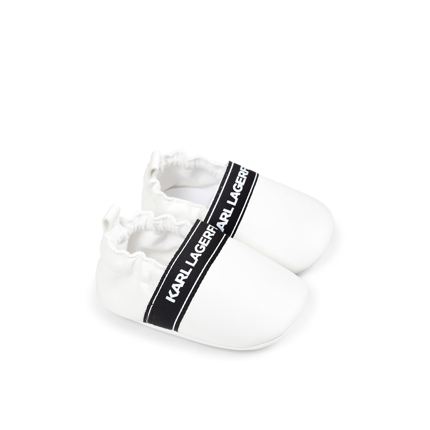 Karl Lagerfeld White Slip On For Babykids With Logo