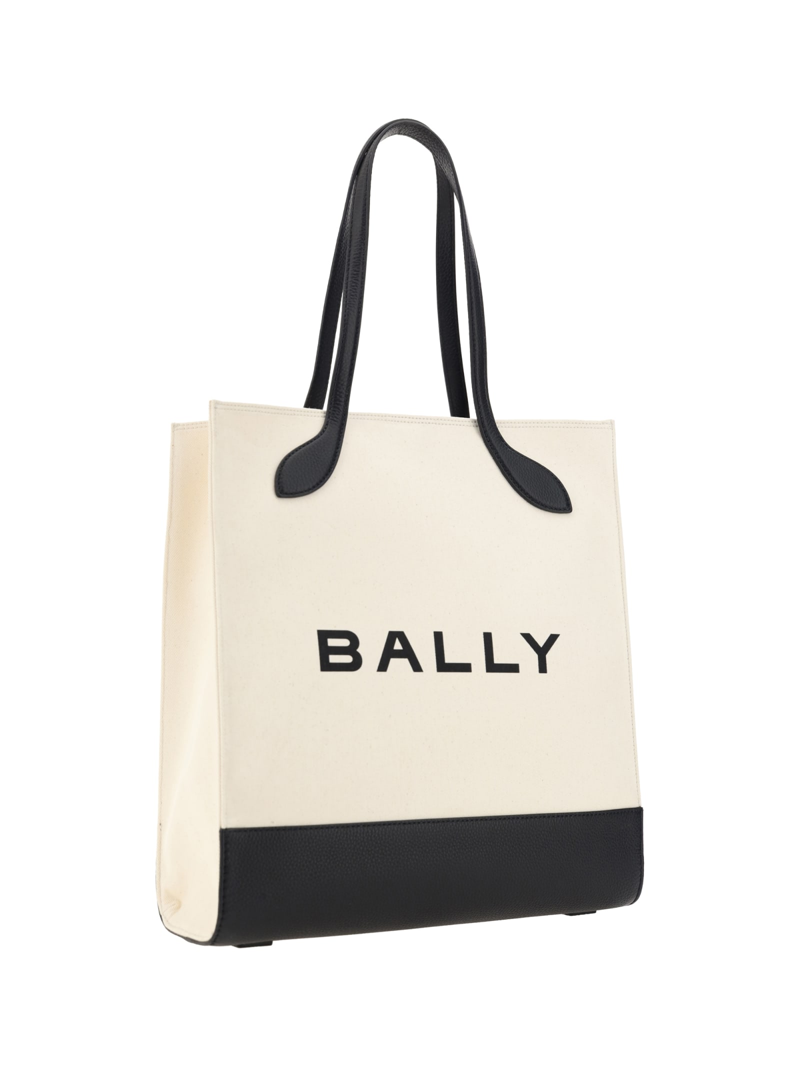 Shop Bally Tote Shoulder Bag In Neutrals/black