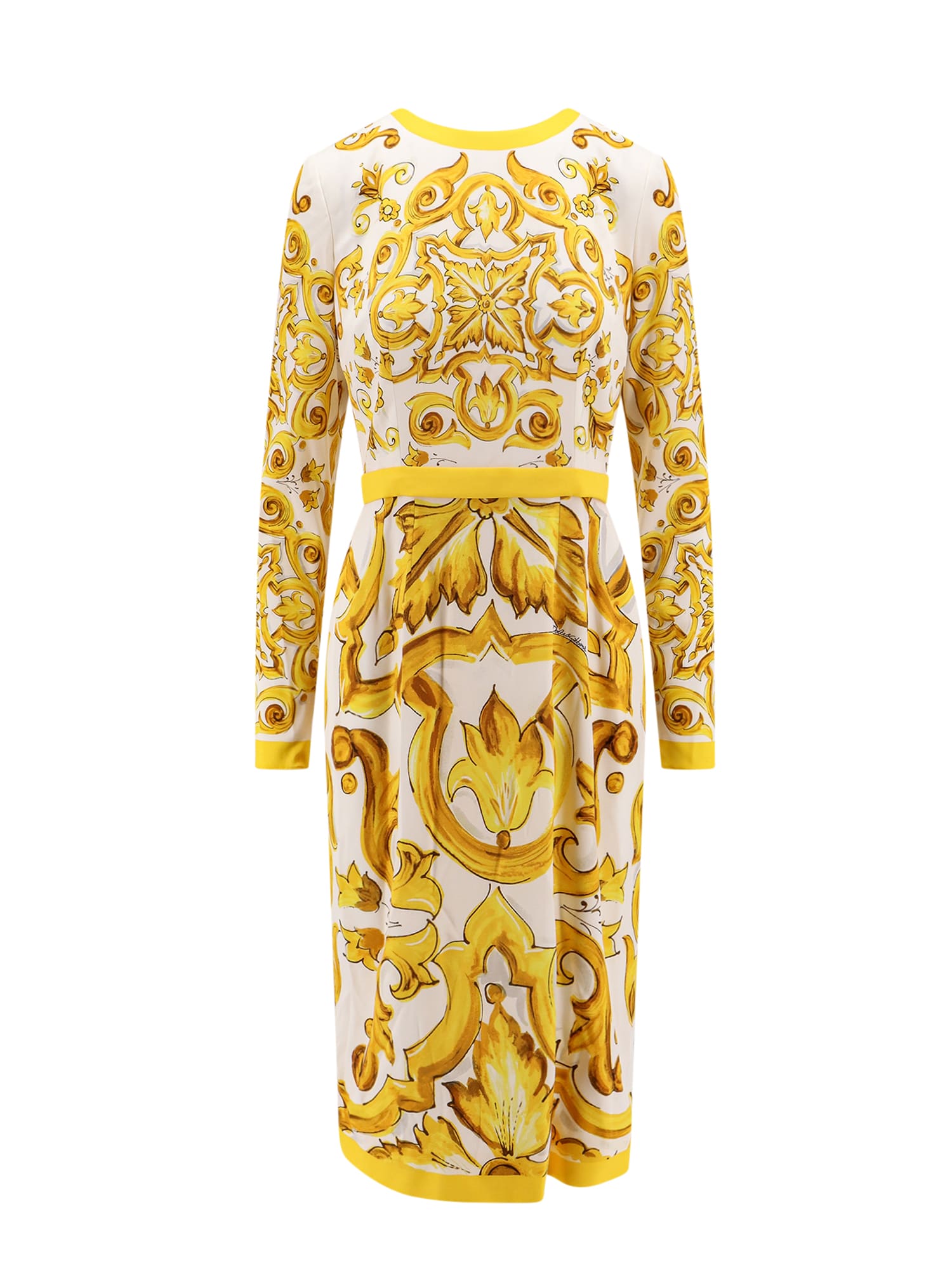 Shop Dolce & Gabbana Dress In Yellow