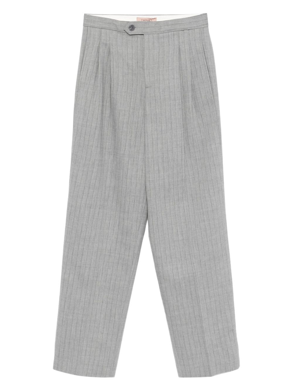 Twinset Twin-set Pinstripe Tailored Pants In Gray