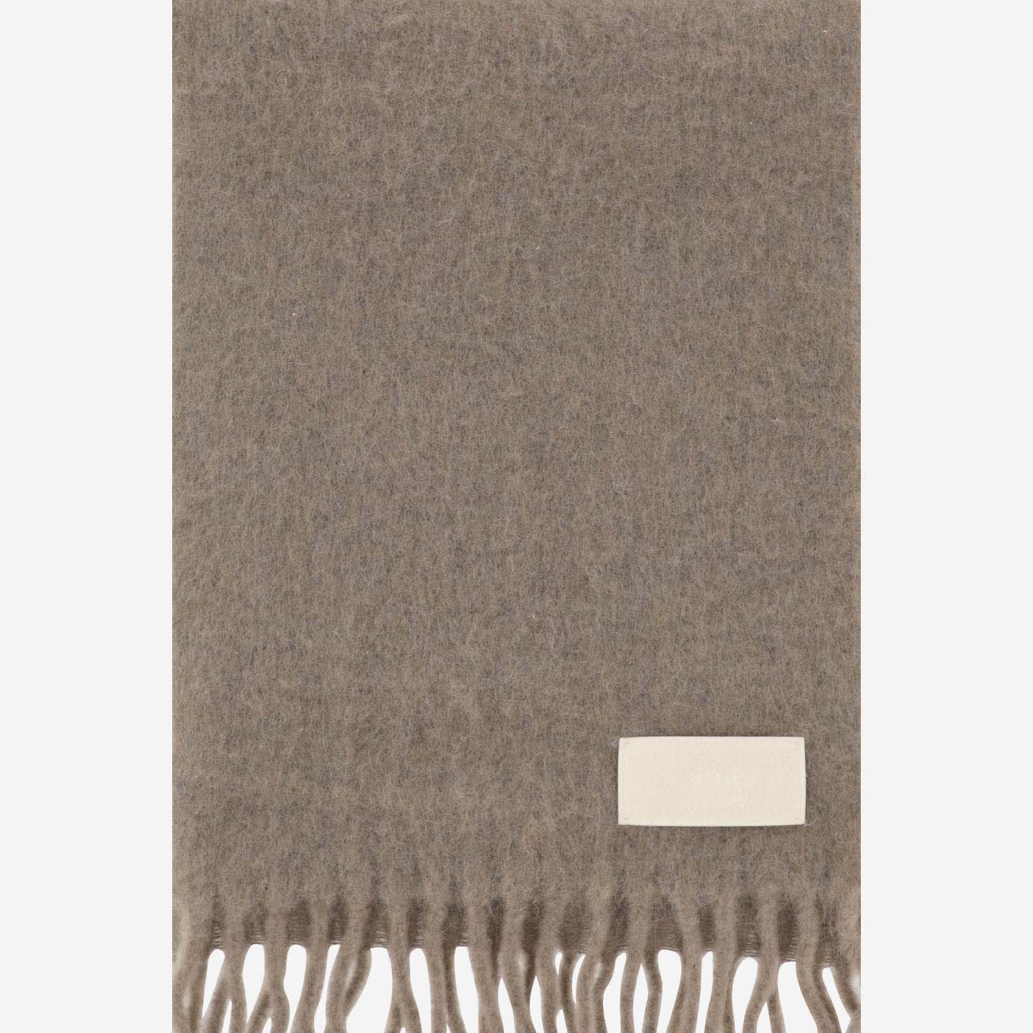 Ami Alexandre Mattiussi Alpaca Blend Scarf In Beige