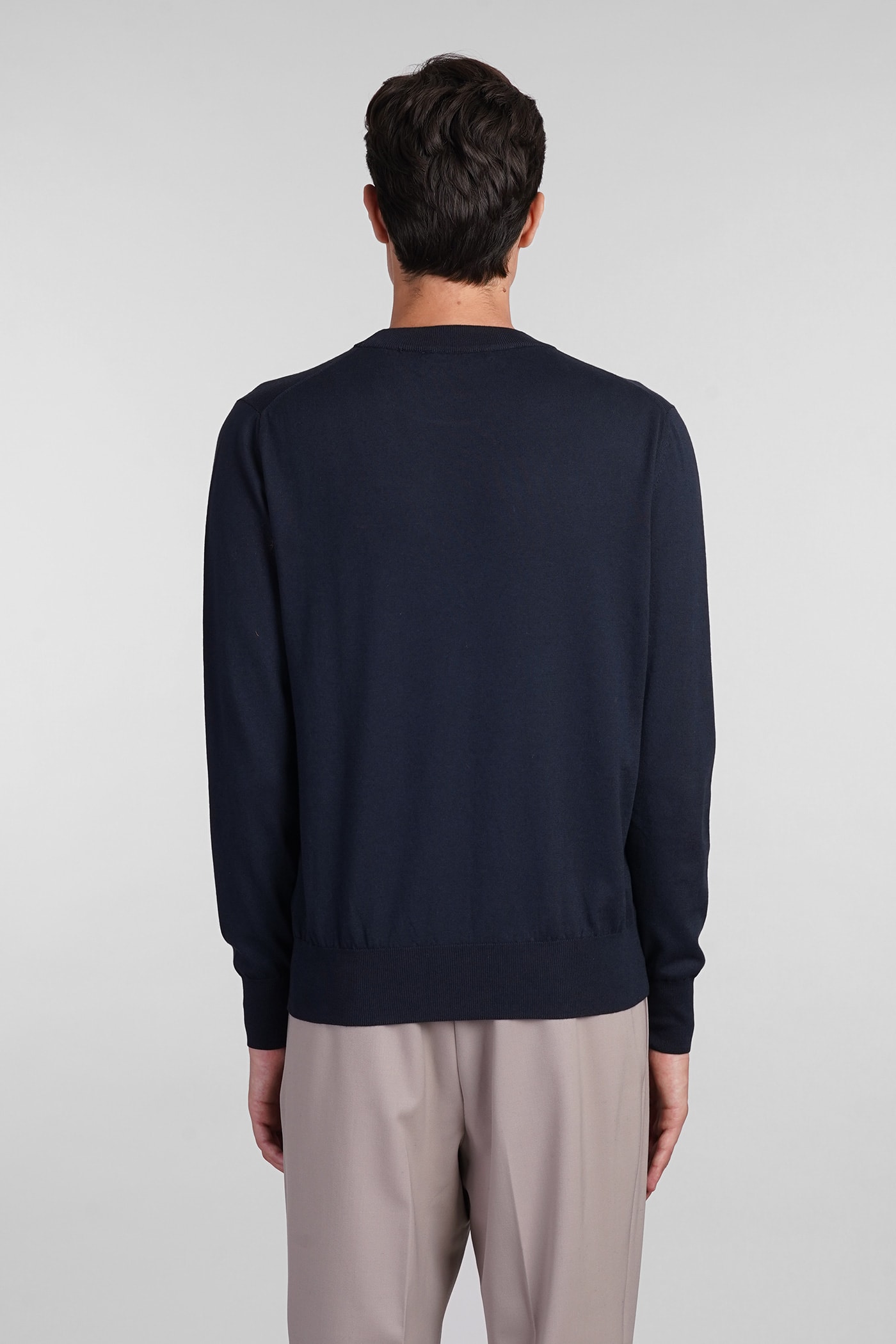 Shop Mauro Grifoni Knitwear In Blue Cotton