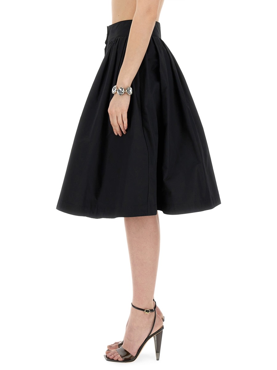 Shop Moschino Poplin Skirt In Black