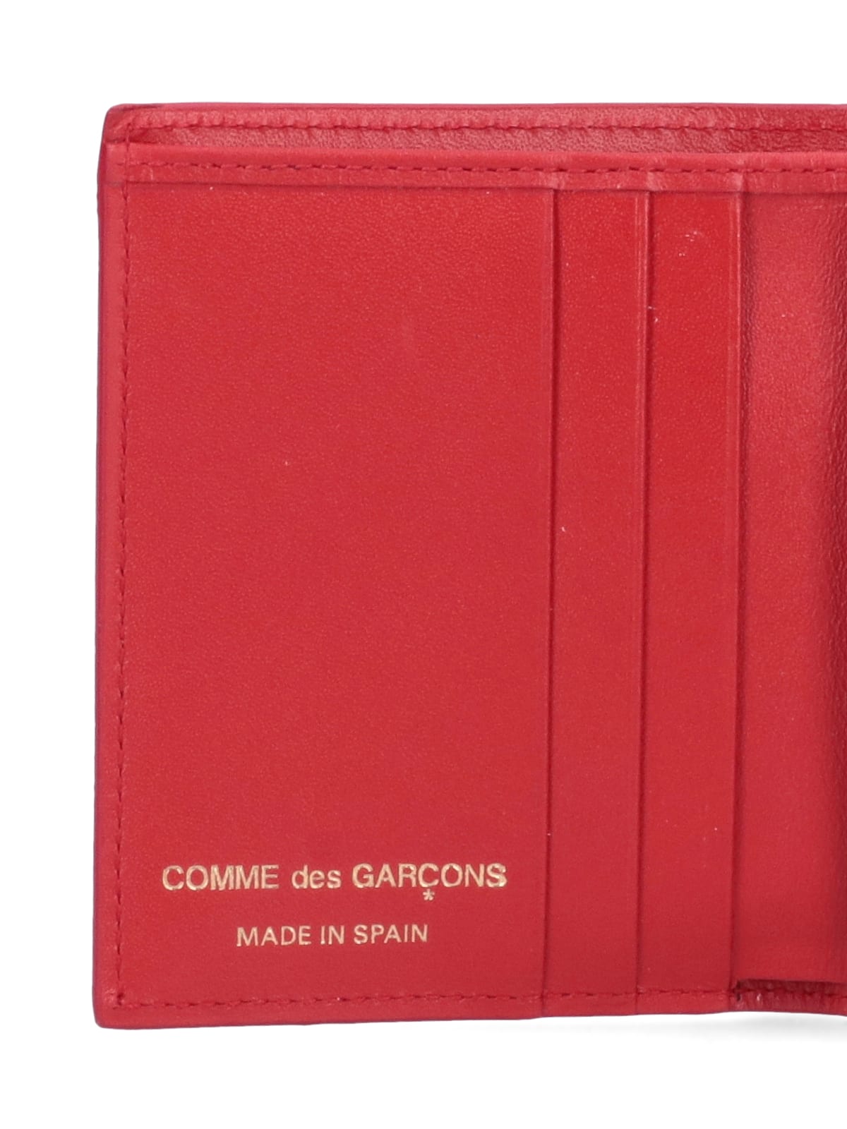 Shop Comme Des Garçons Bi-fold Wallet Polka Dots In Red
