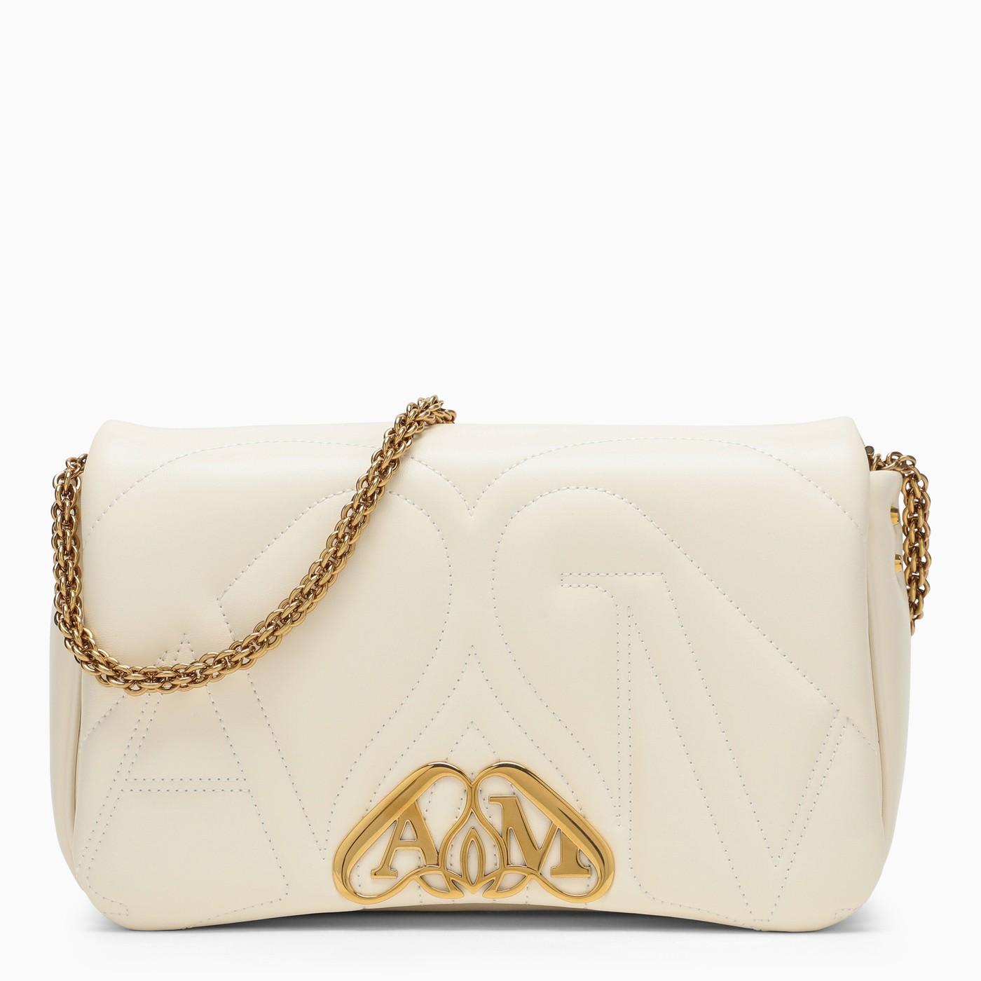 Seal Small Ivory Leather Bag