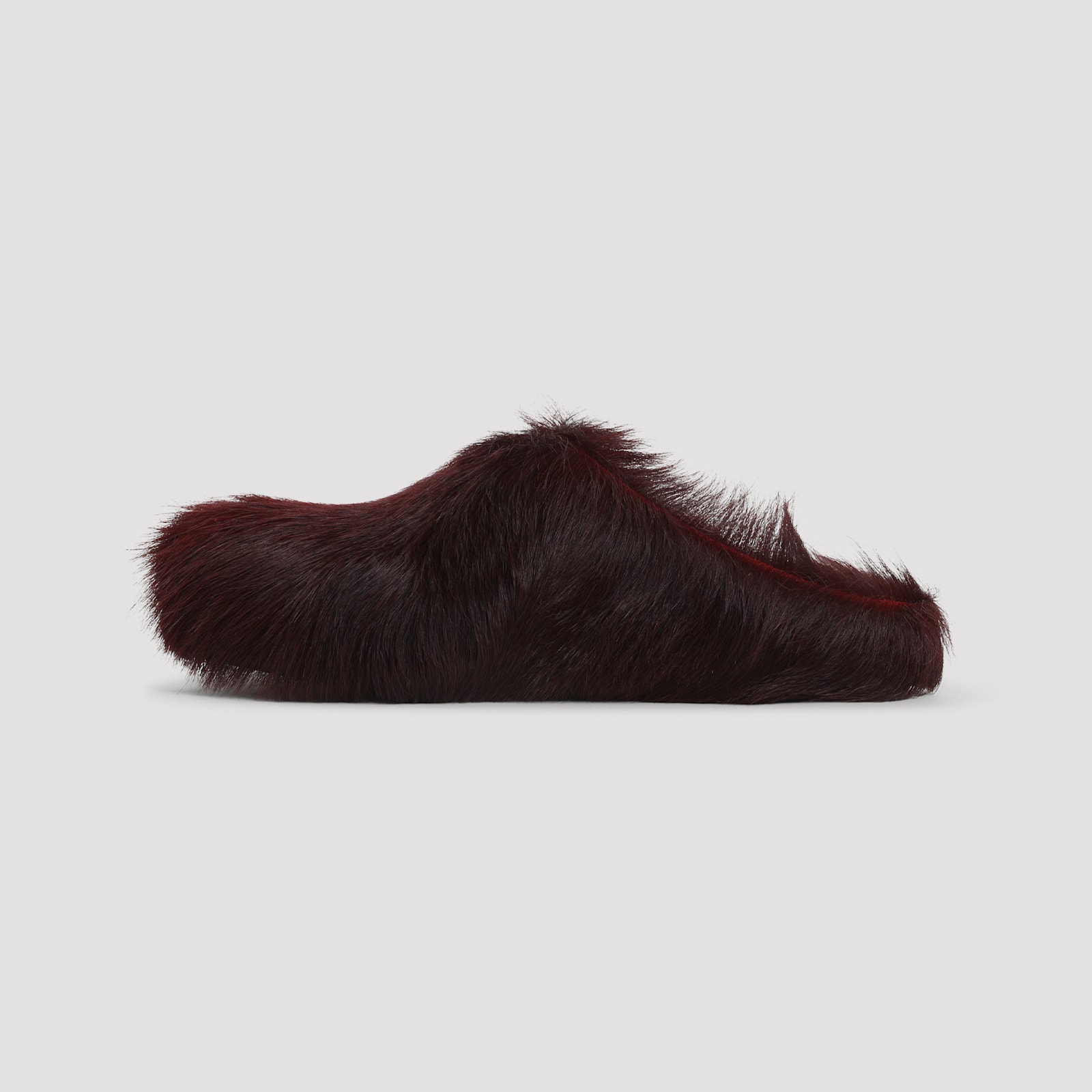 Marni Fussbett Sabot Genuine Calf Hair Clog In Brown