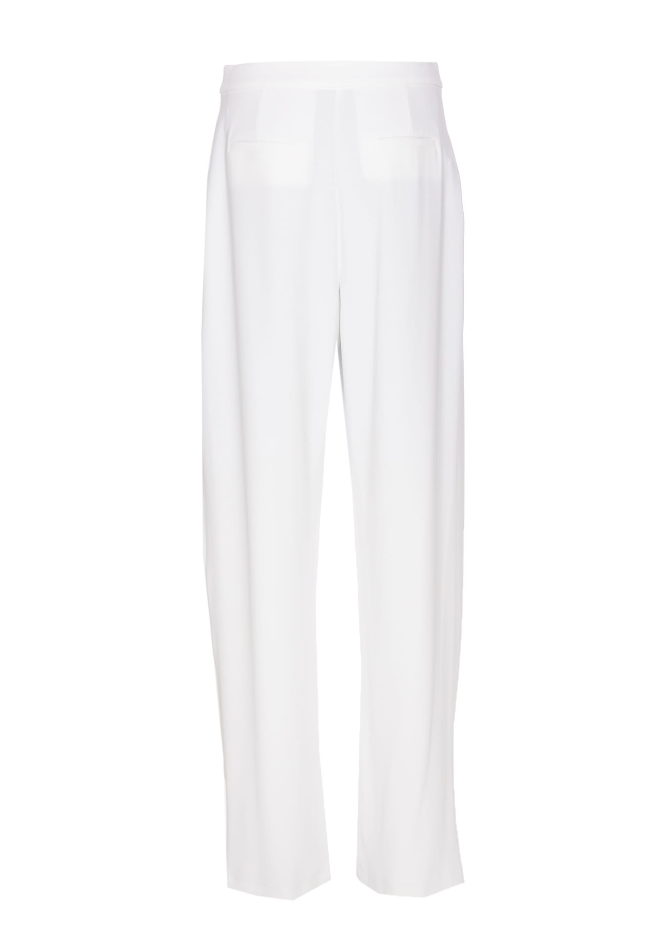 Shop Pinko Wide Pants In White