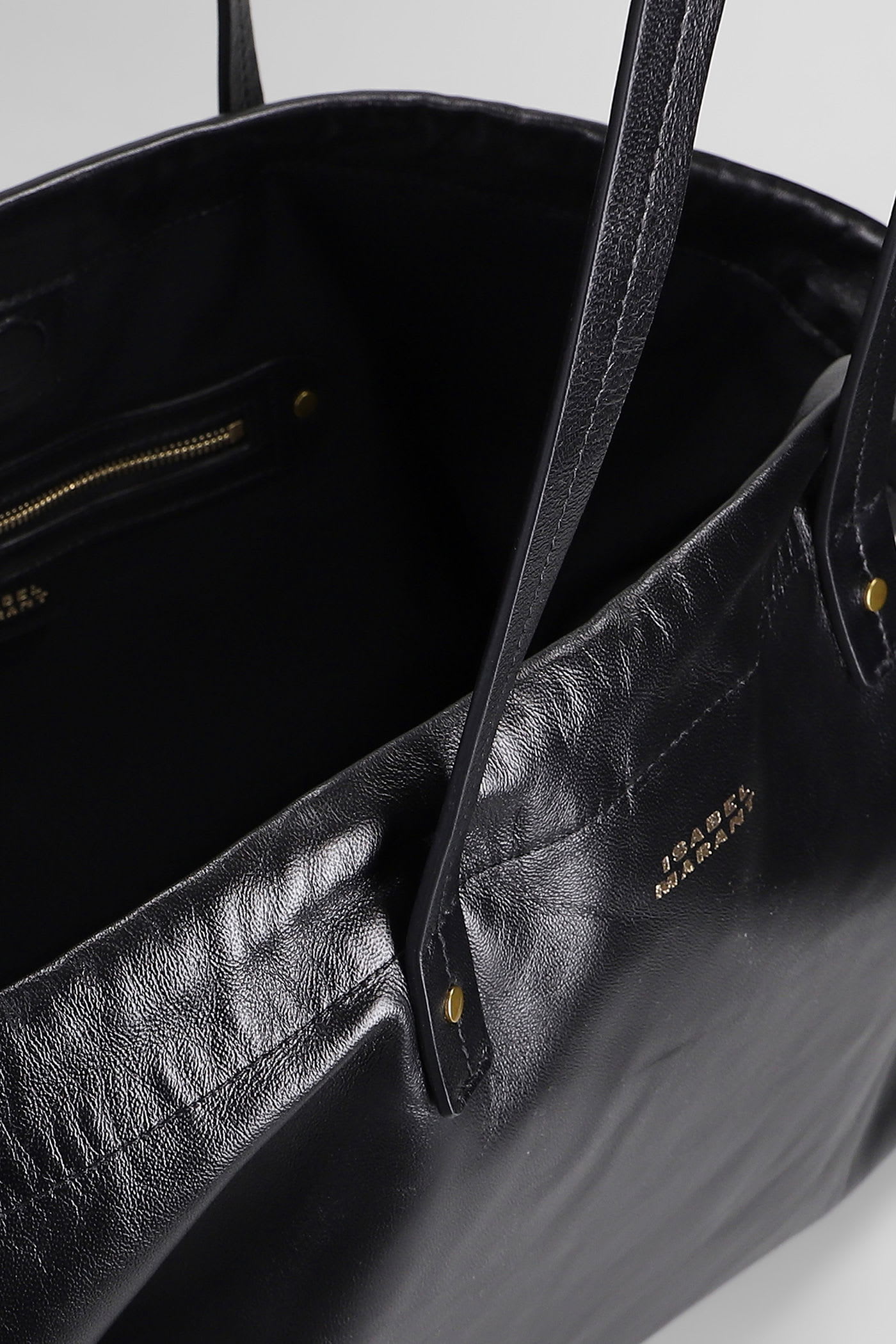 Isabel Marant Silven Ew Tote In Black Leather In Black
