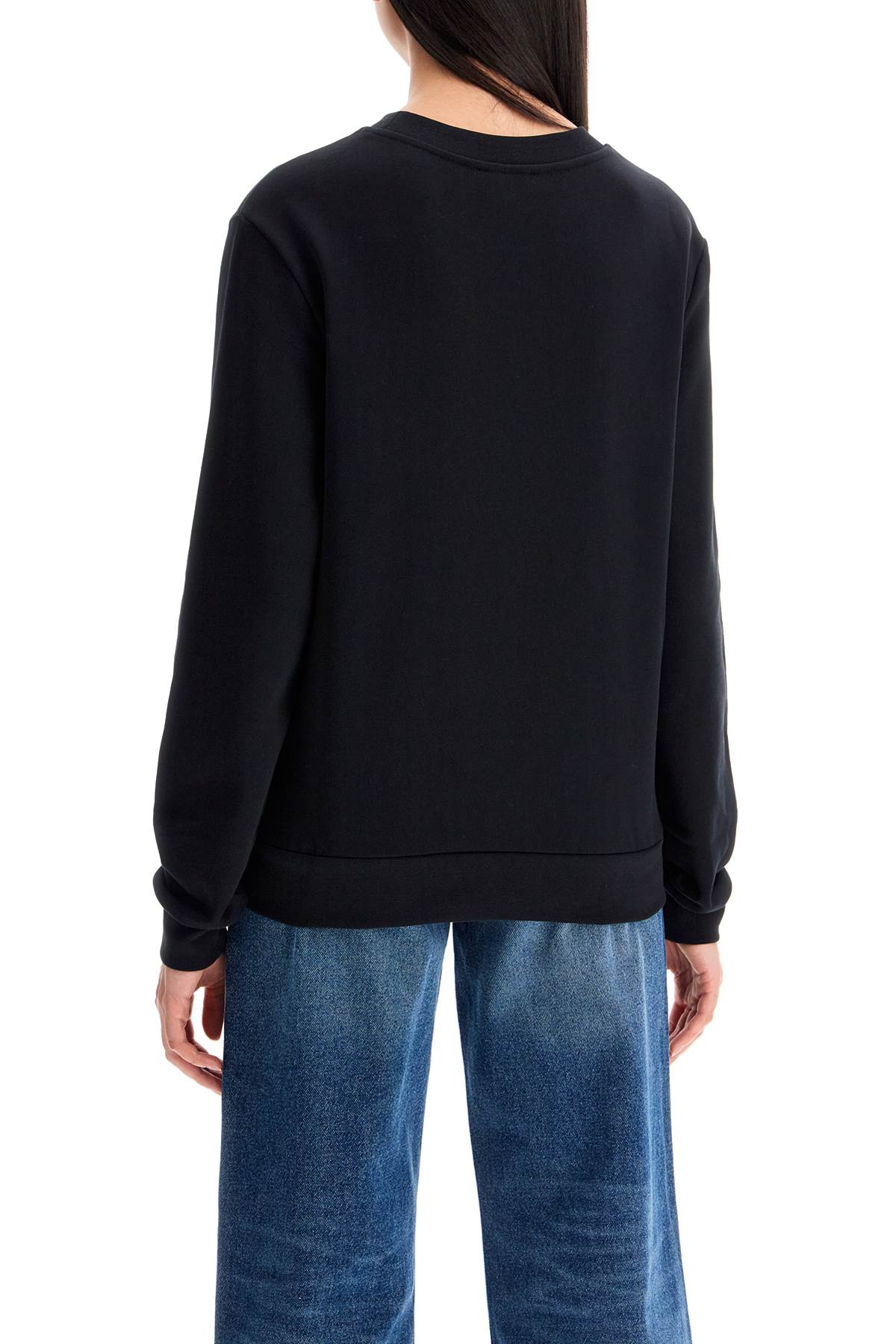 Shop Apc Rue Madame Crewneck Sweat In Noir/blanc (black)