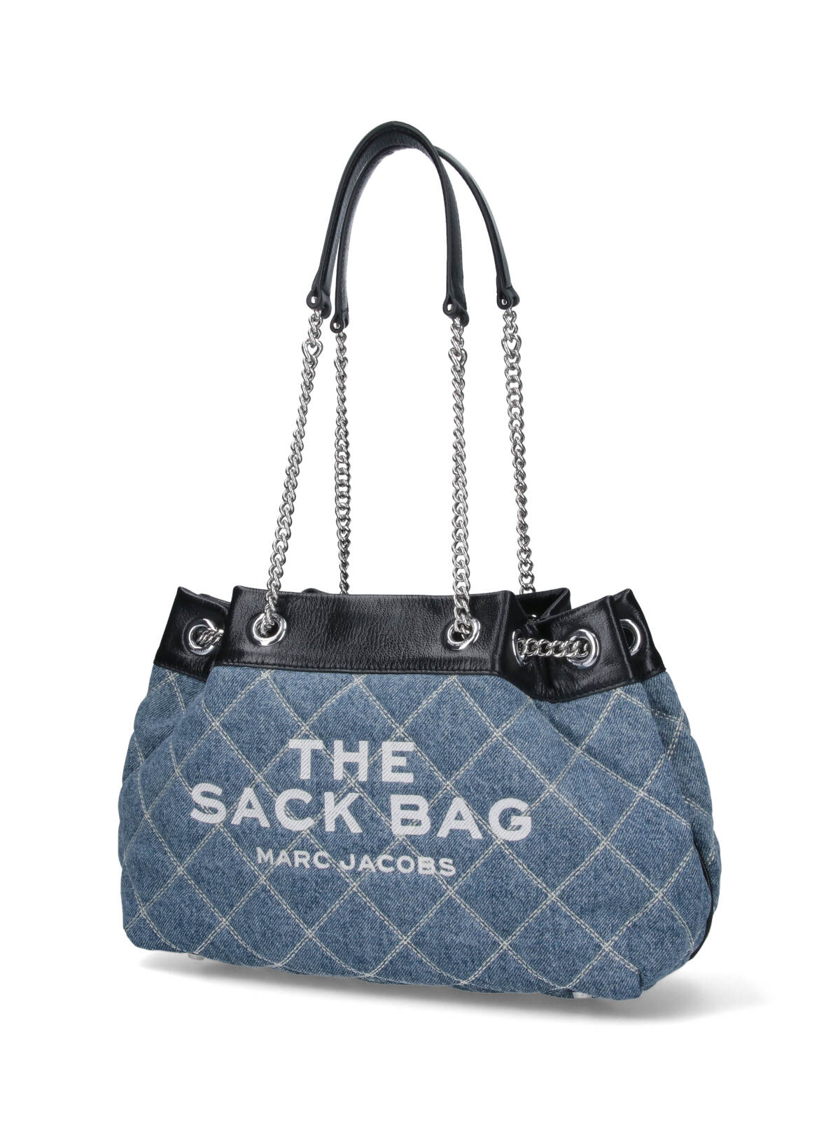 Marc Jacobs Medium Denim Bag The Quilted Chain Sack