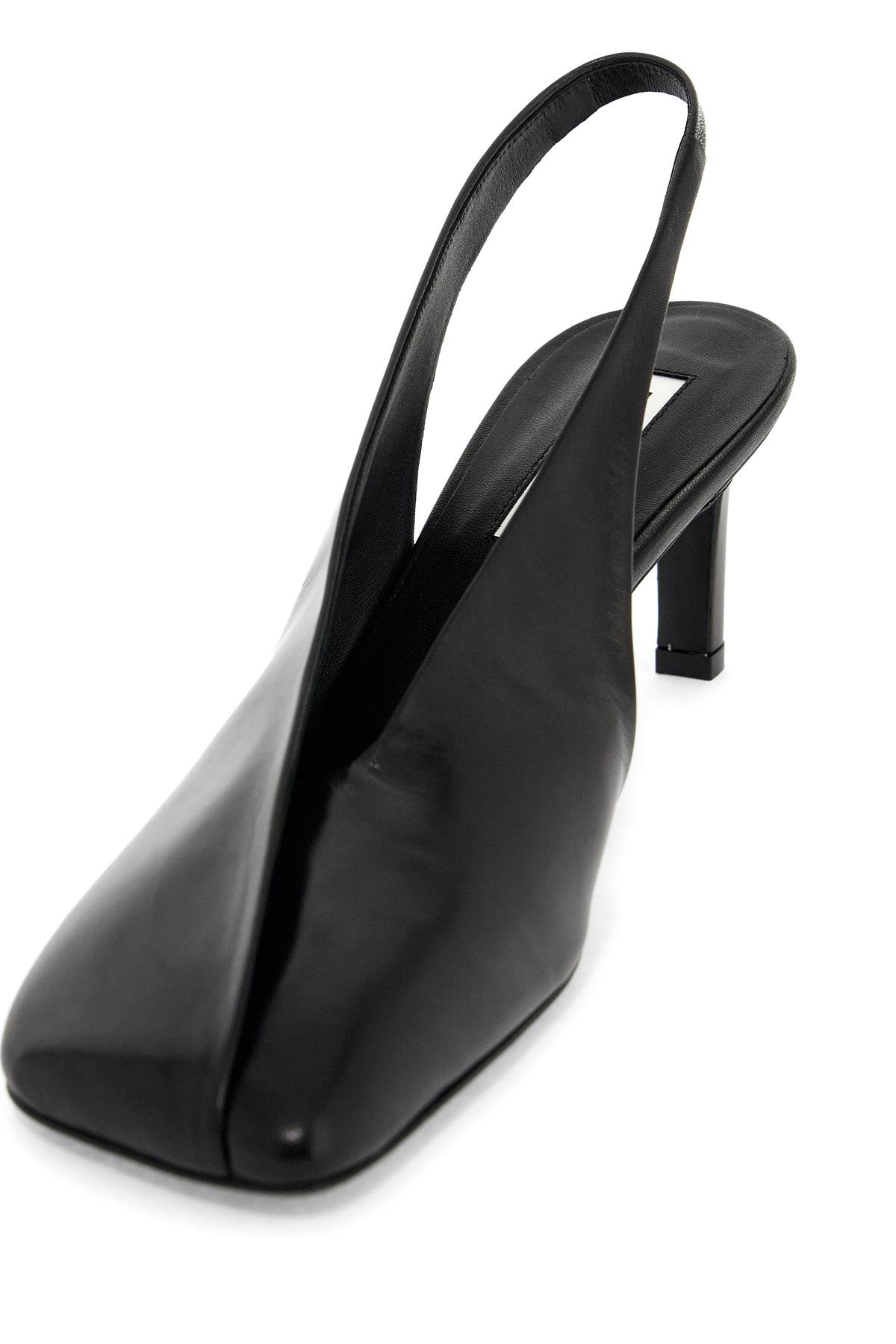 Jil Sander 75mm Square-toe Leather Pumps In Black (black)