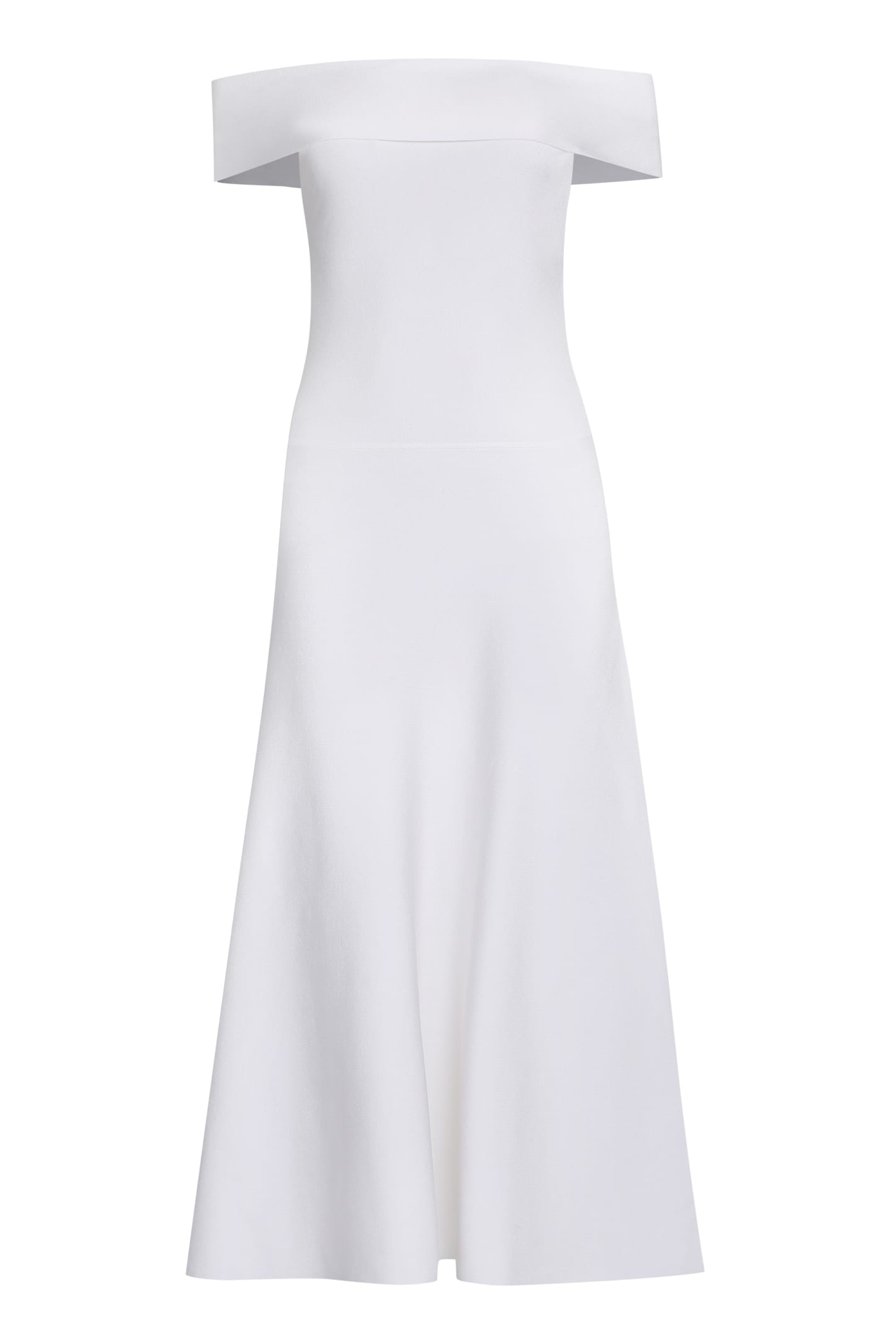 Shop Fabiana Filippi Viscose Dress In Bianco Ottico
