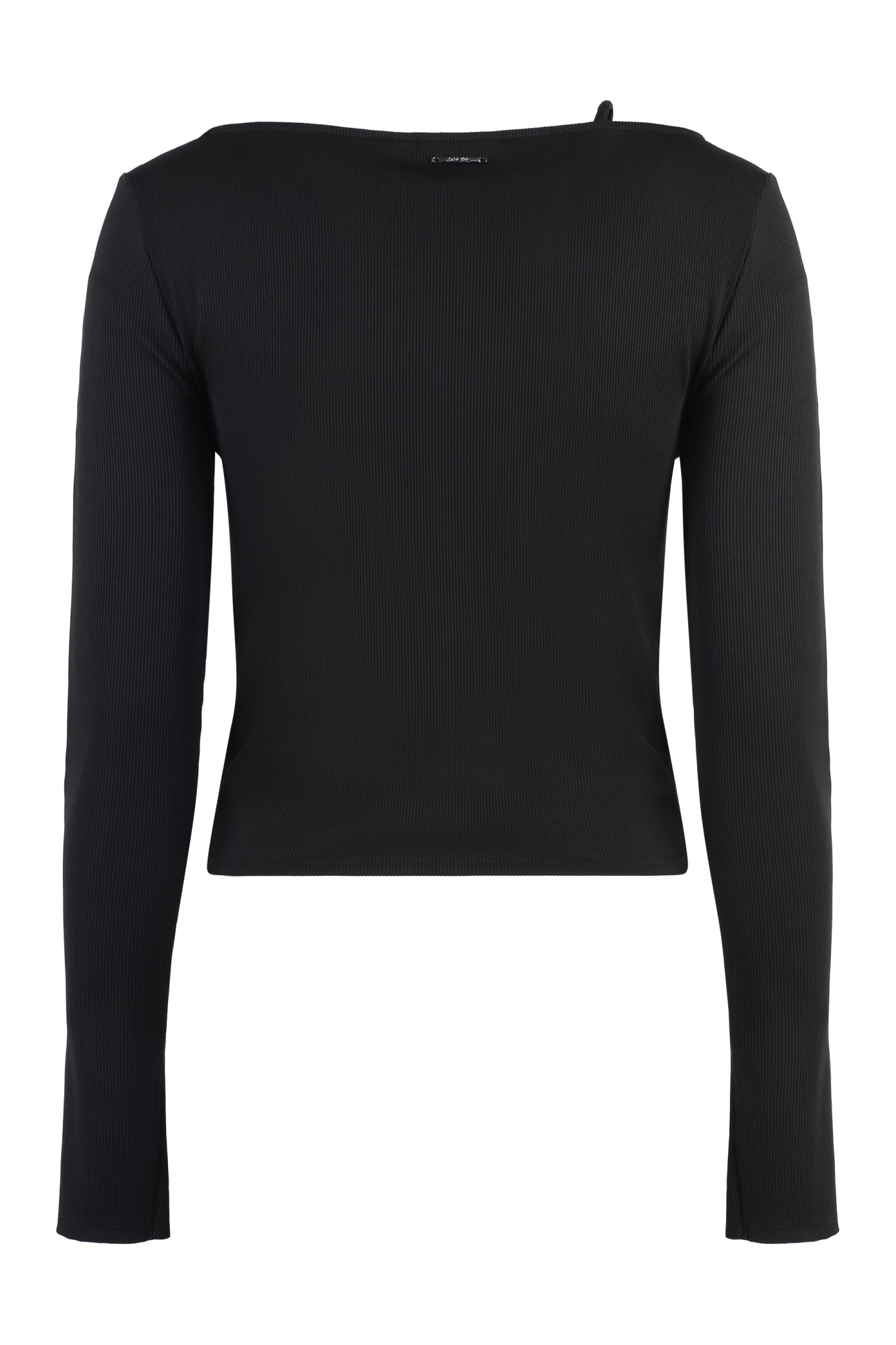 Shop Calvin Klein Long-sleeve Top In Black