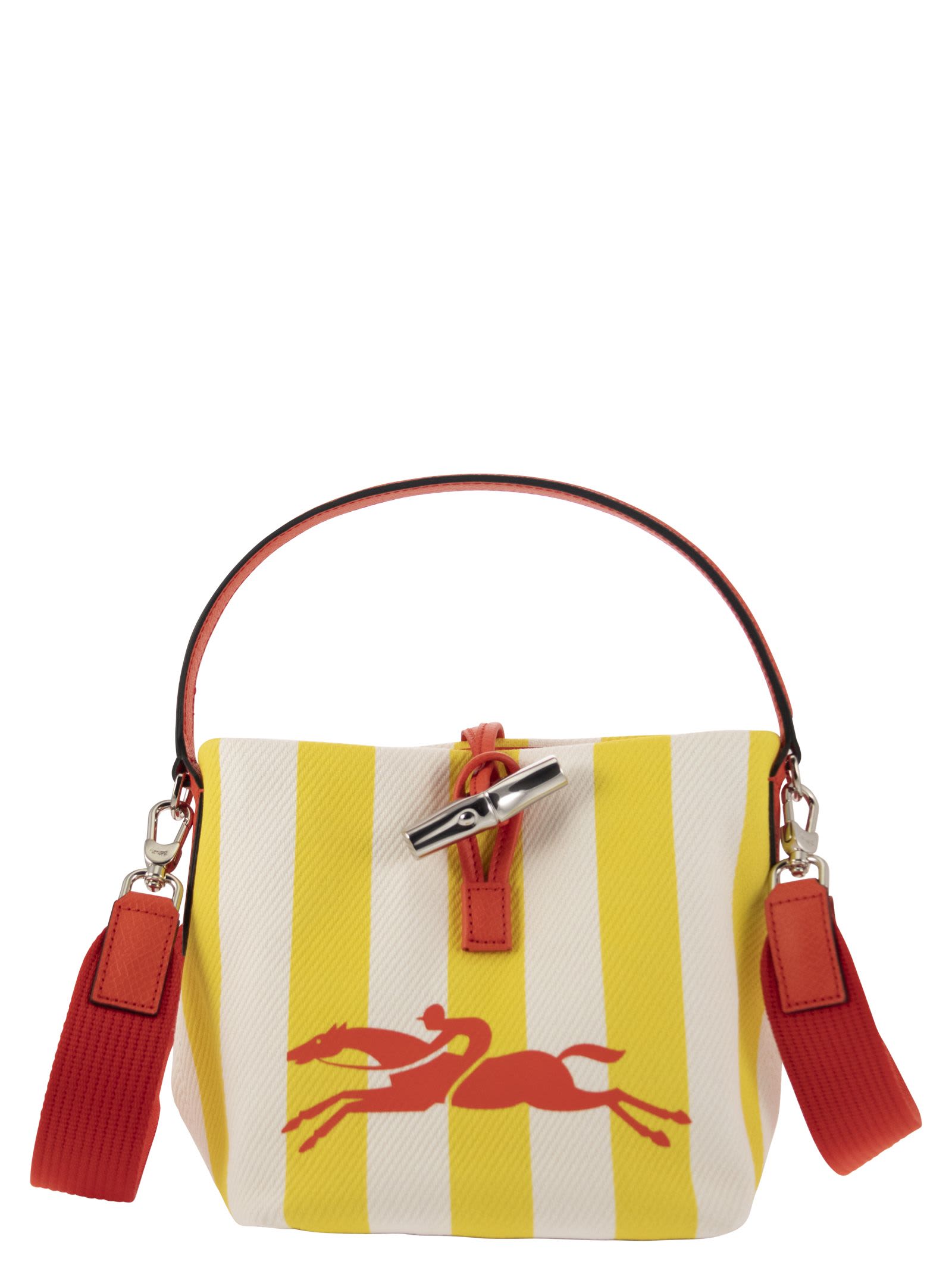 Longchamp Roseau Essential - Bucket Bag S In White/yellow