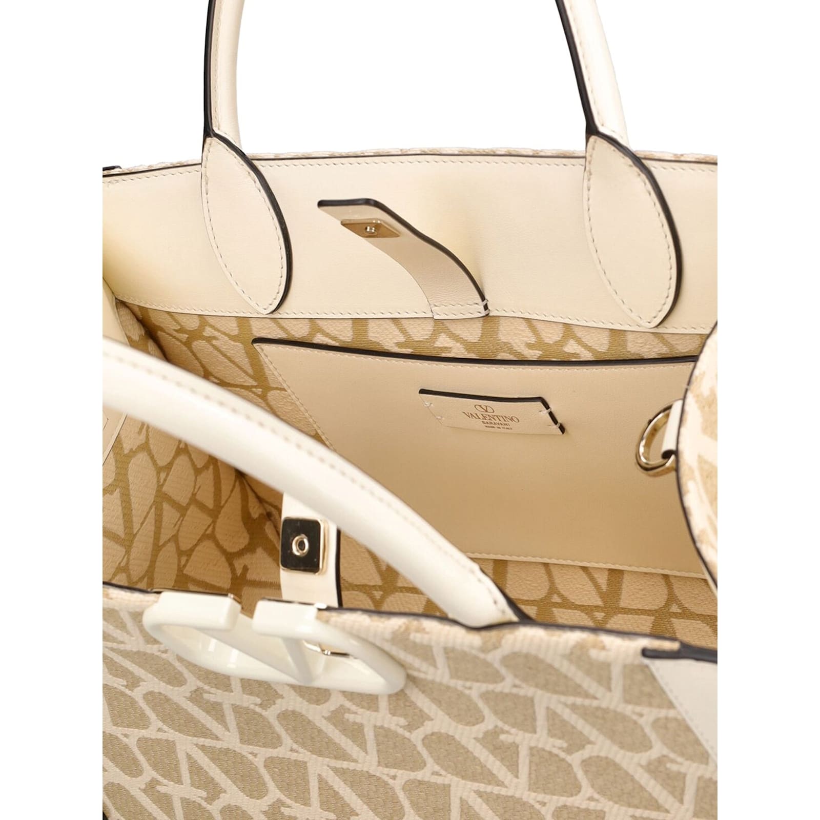 Shop Valentino Garavani Toile Iconographe Tote Bag In Ivory