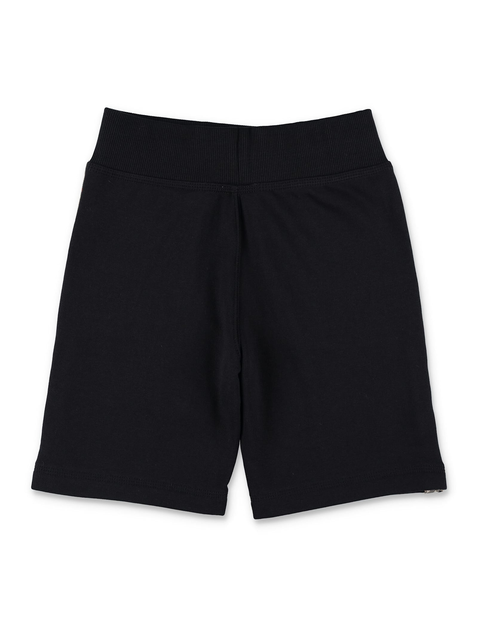 Burberry Kid - Cotton Shorts With Check Trim In Black