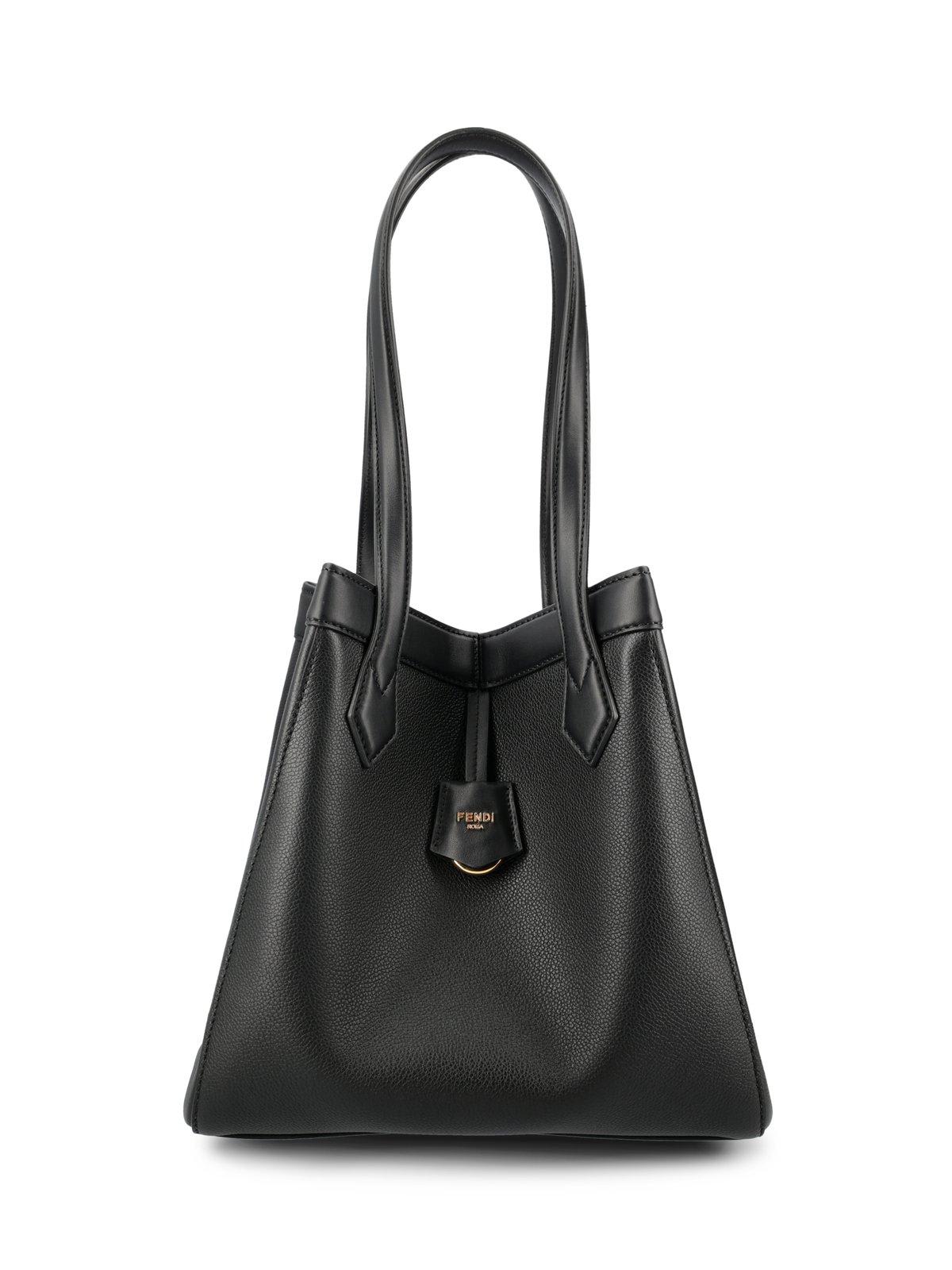 Shop Fendi Origami Medium Tote Bag In Black