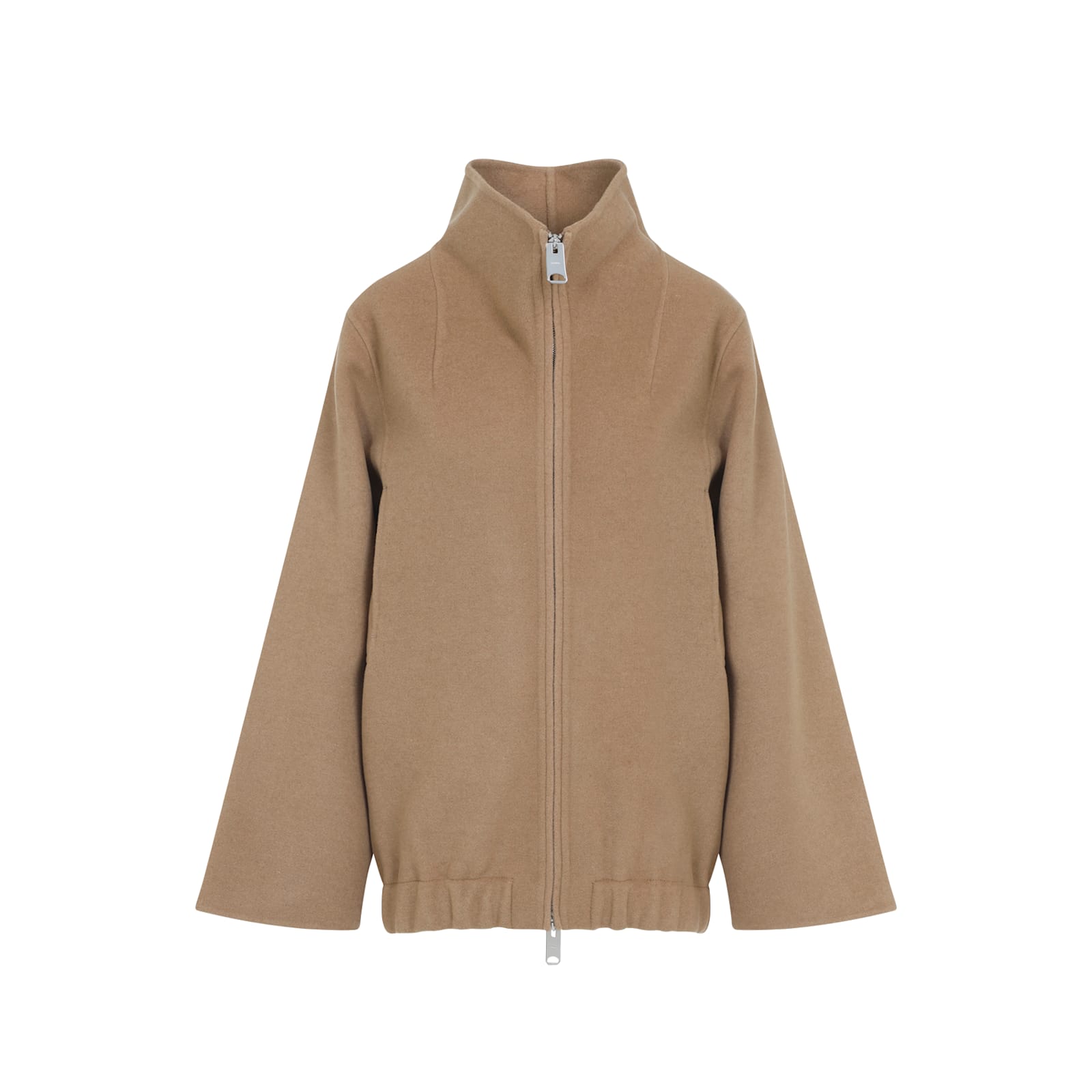 Khaite Garret Zip-up Jacket In Brown