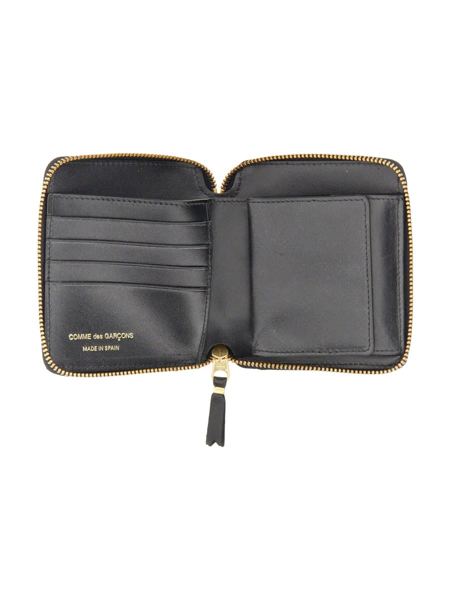 Shop Comme Des Garçons Zipped Wallet In Black