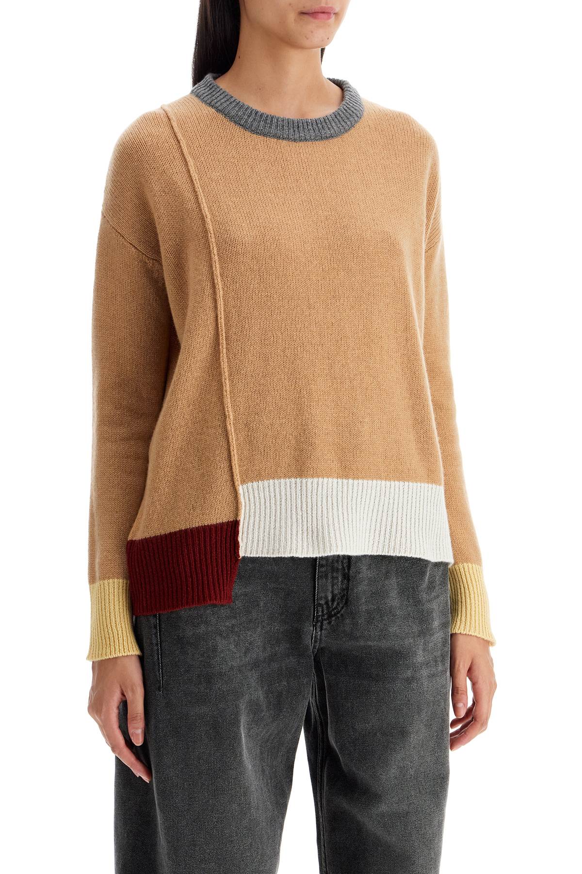 Shop Marni Cashmere Boxy Pullover In Beige