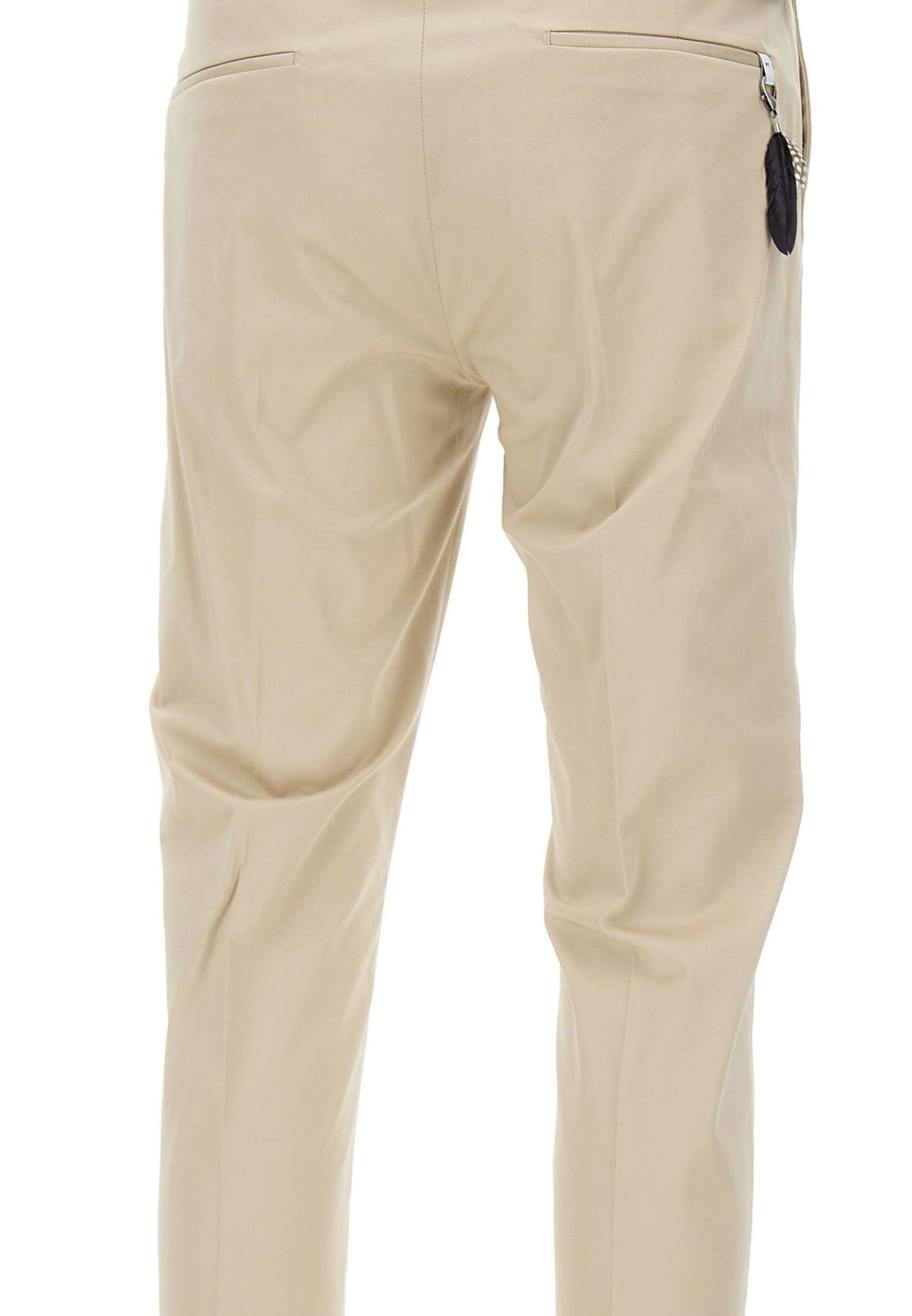 Pt Torino Tailored Straight-leg Pants With Subtle Pleats And Side Pockets In Beige