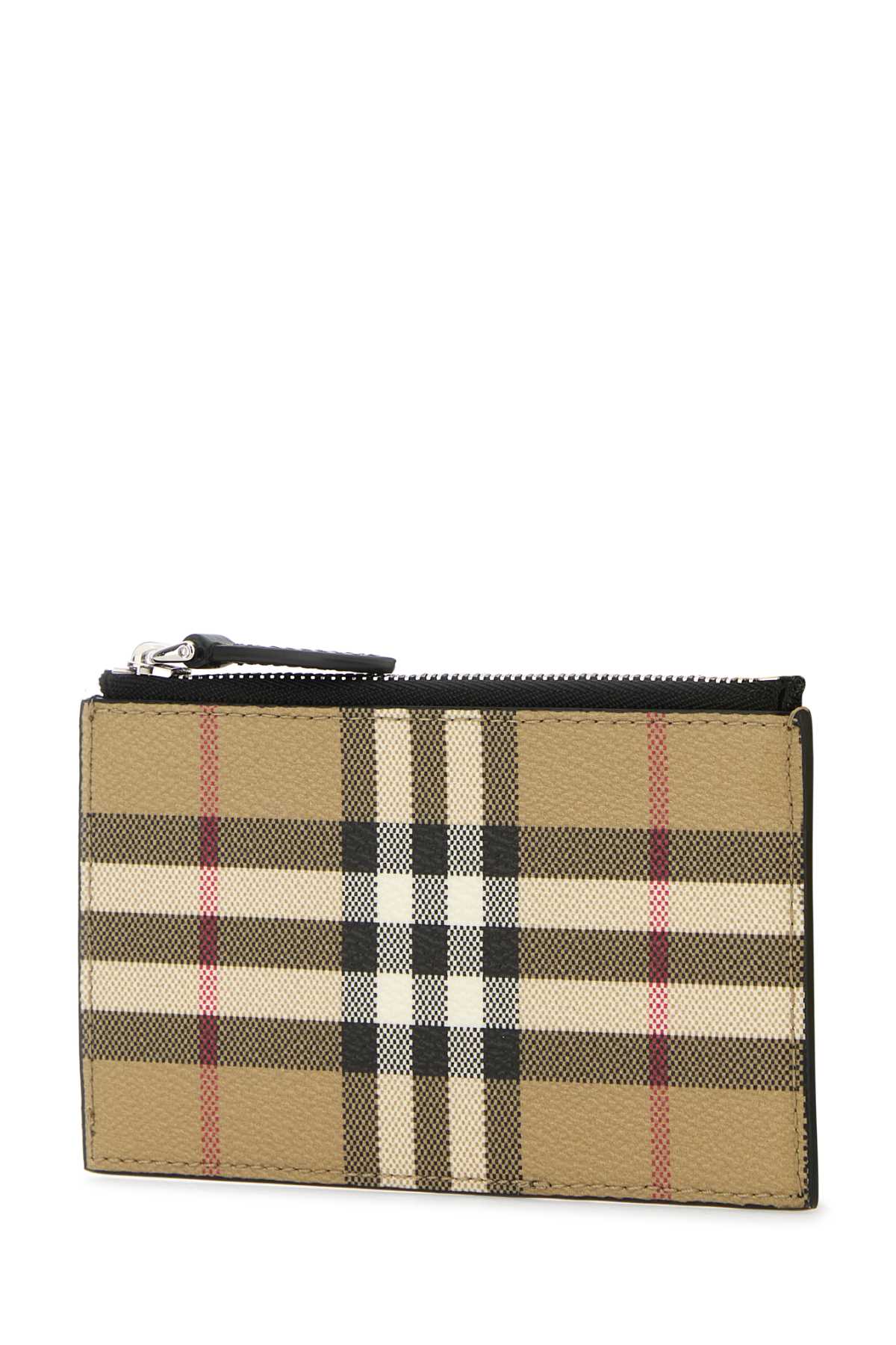 Shop Burberry Printed Canvas Card Holder In Archivebeige