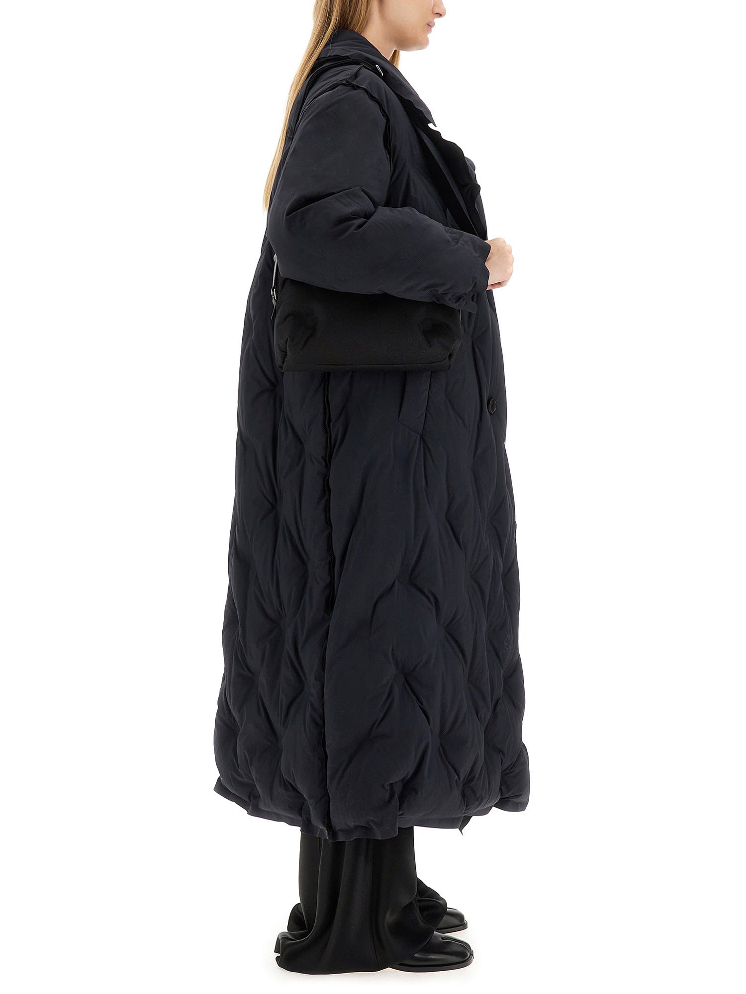 Maison Margiela Padded Double-breasted Coat In Black