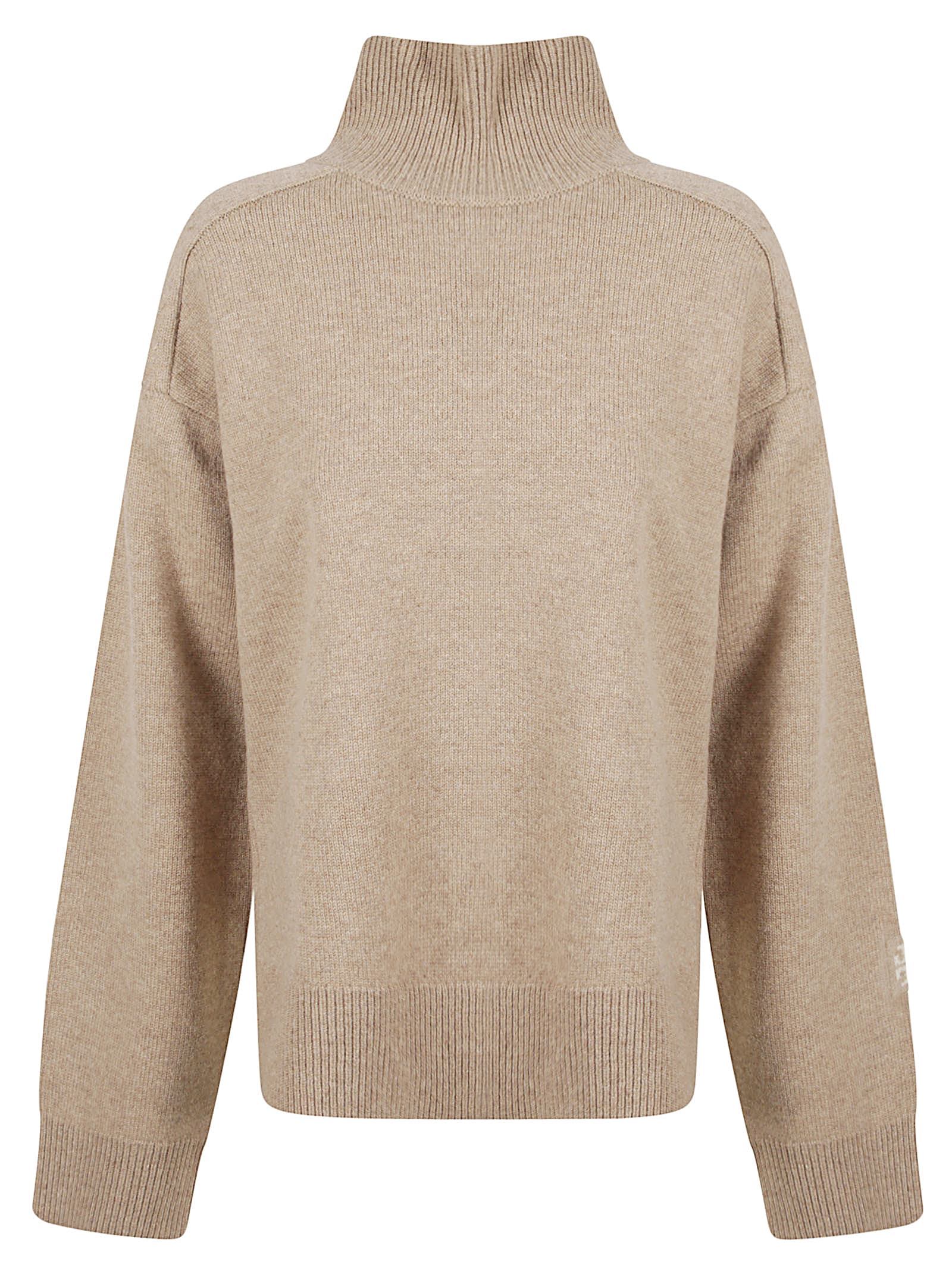 Tory Burch Wool Turtleneck Sweater In Neutral