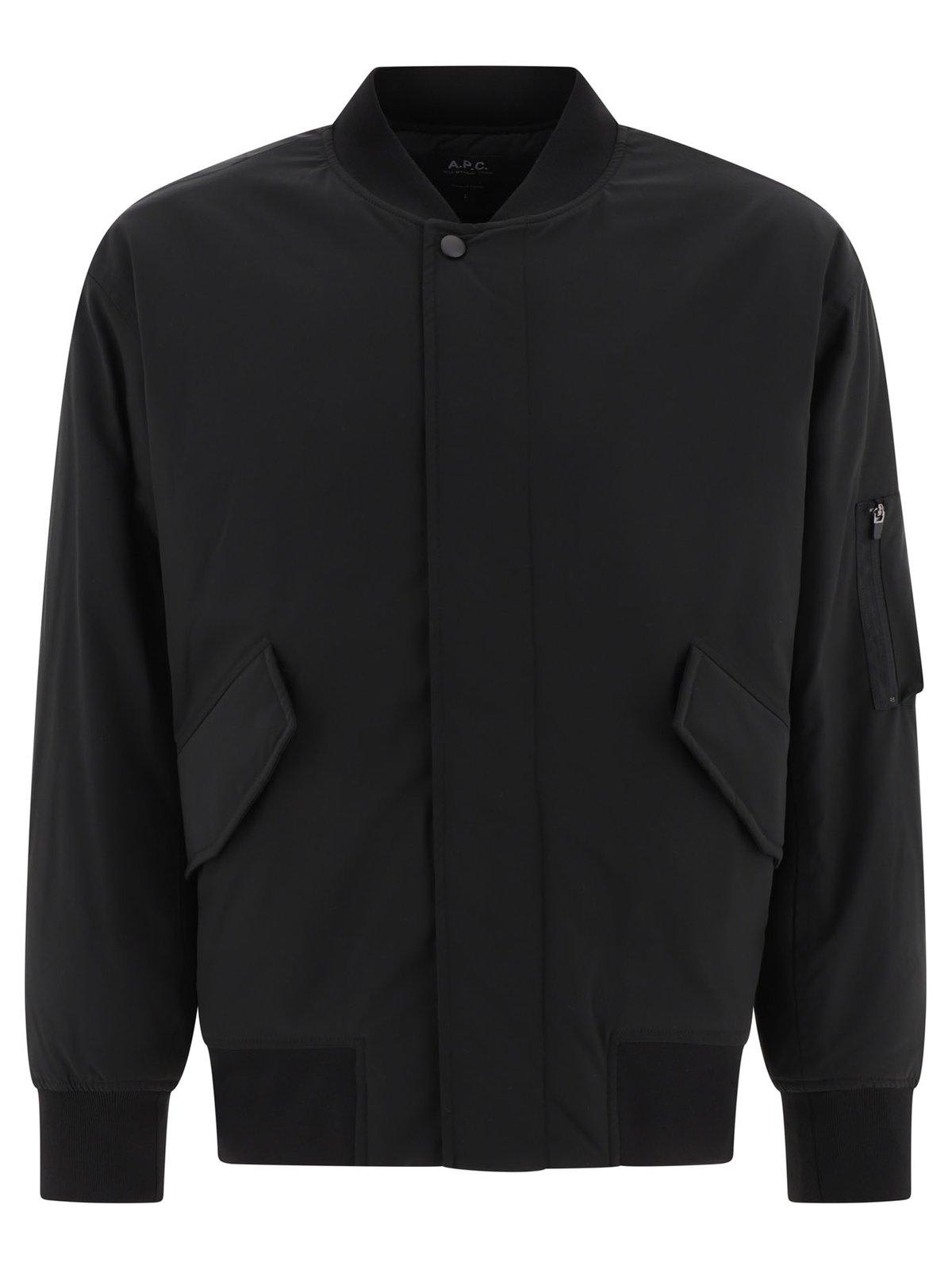 Shop Apc Hamilton Zip-up Bomber Jacket In Black