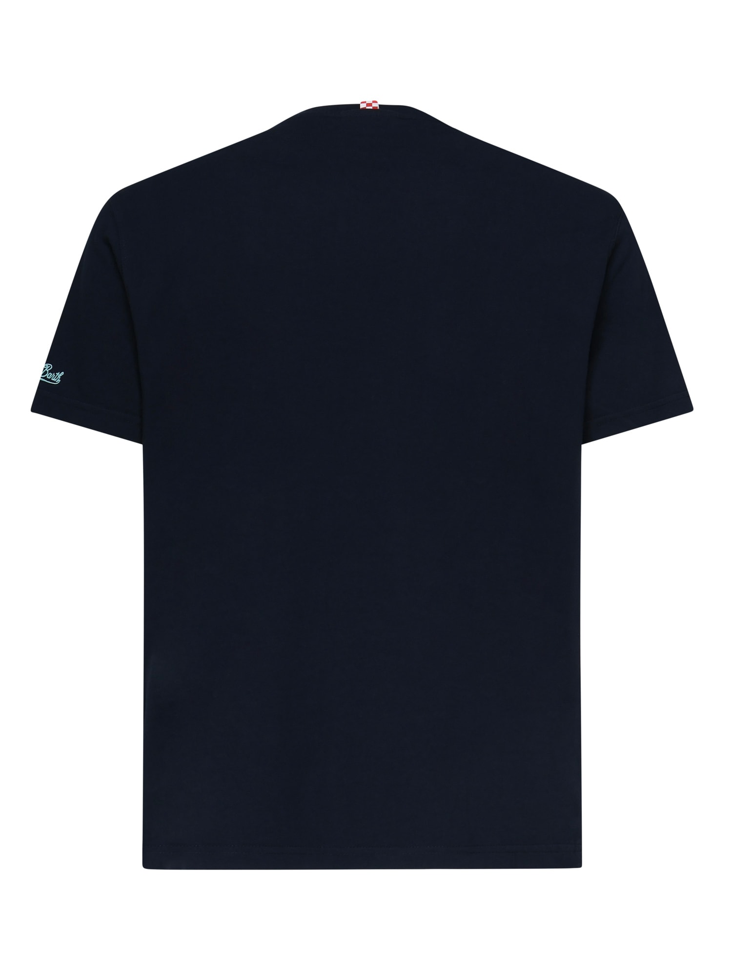 Mc2 Saint Barth Portofino T-shirt With Embroidery In Black