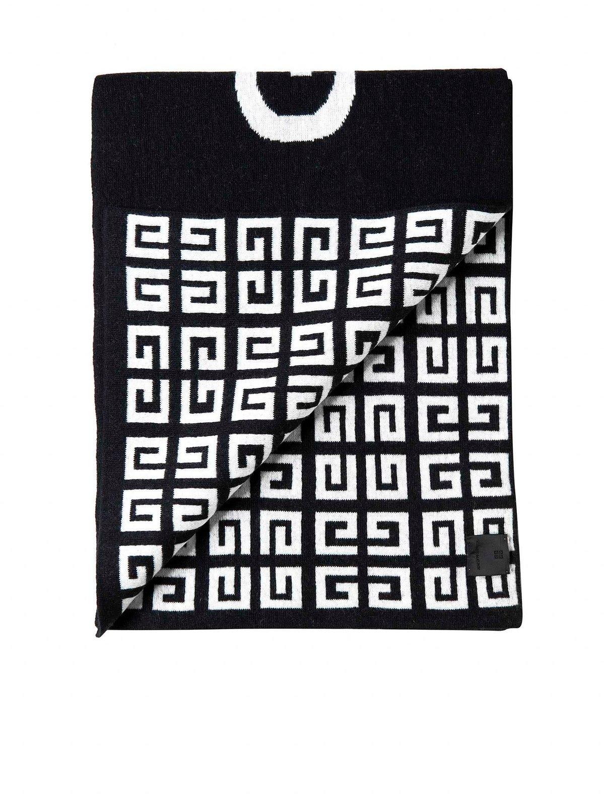 Shop Givenchy 4g Monogram Scarf In Black