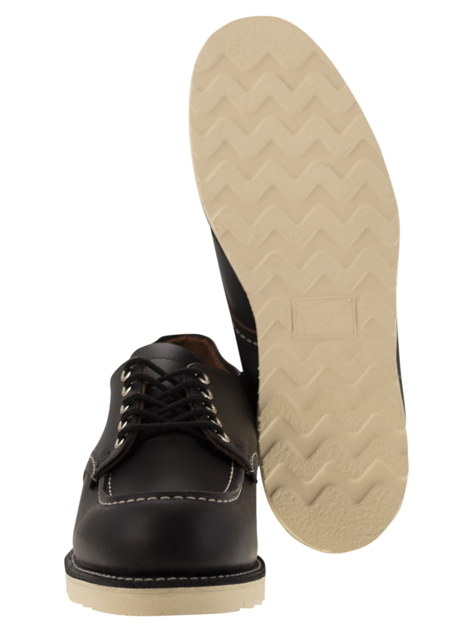 Shop Red Wing Shop Moc - Leather Lace-up Shoe In Black