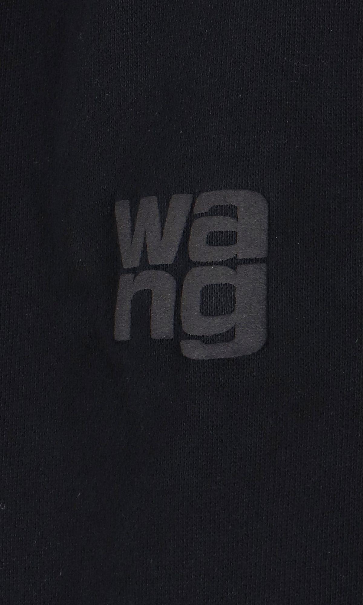 Shop Alexander Wang Logo Sports Pants In Black
