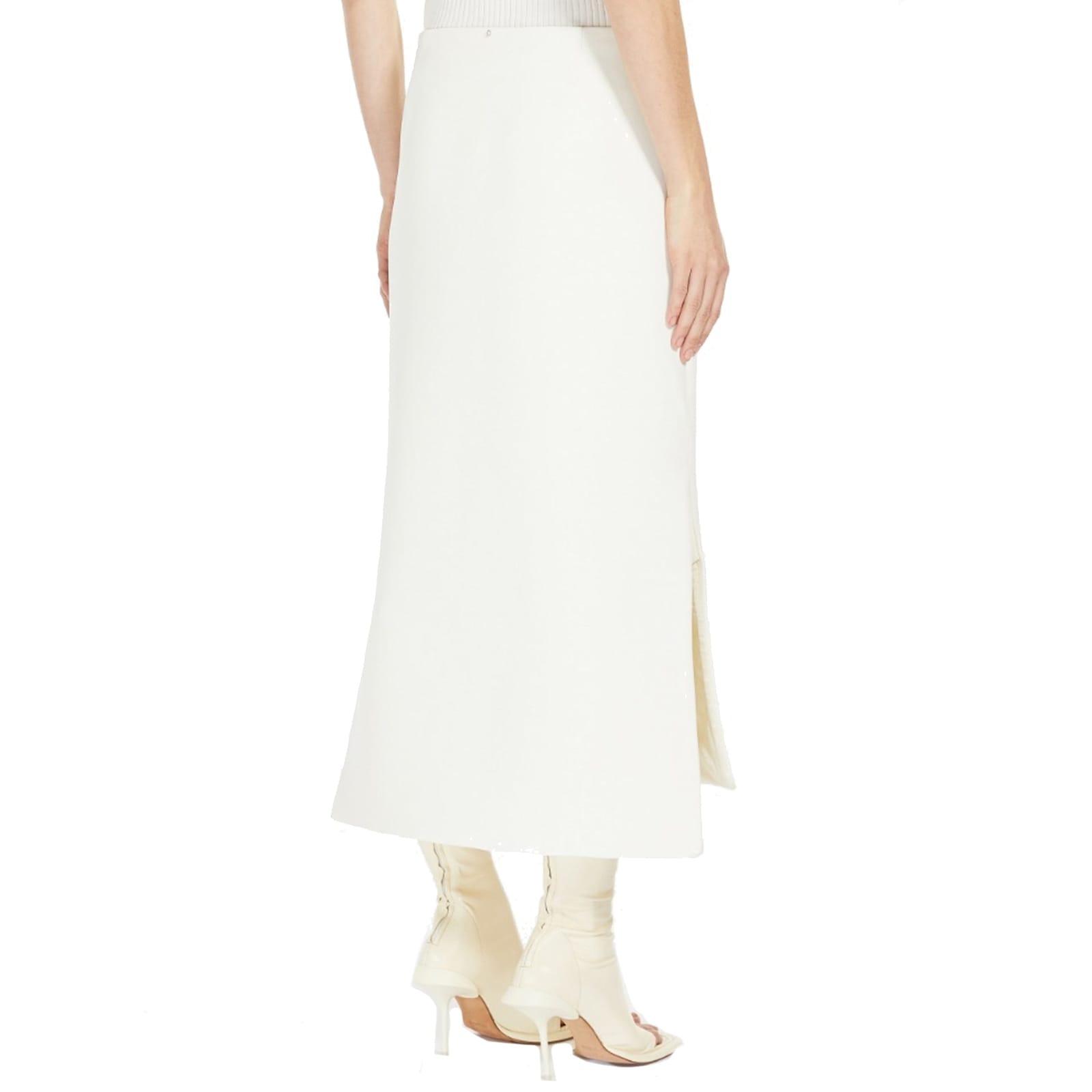 Shop Sportmax Adelfi Midi Skirt In White