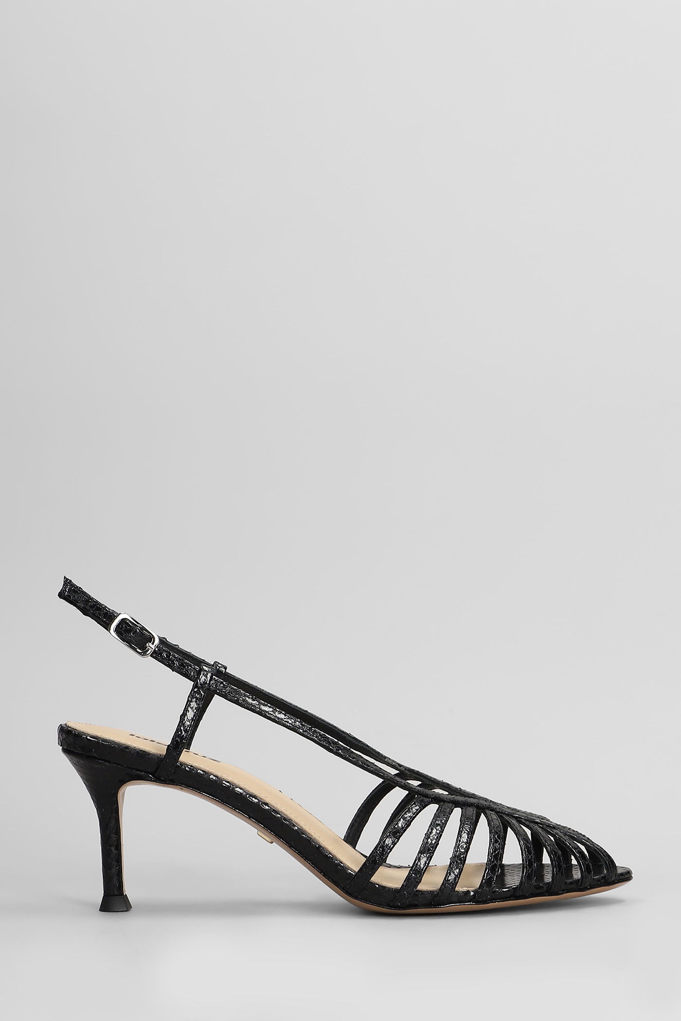 Diana 65 Sandals In Black Leather