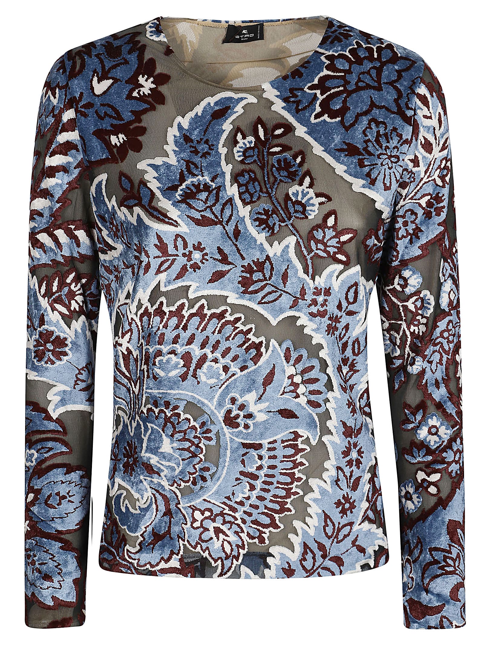 Shop Etro Top In Azzurro Fantasia