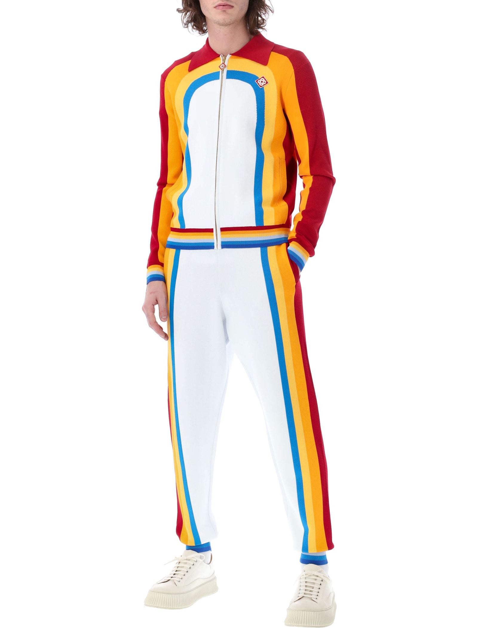 Casablanca Striped Track Pants Men In White
