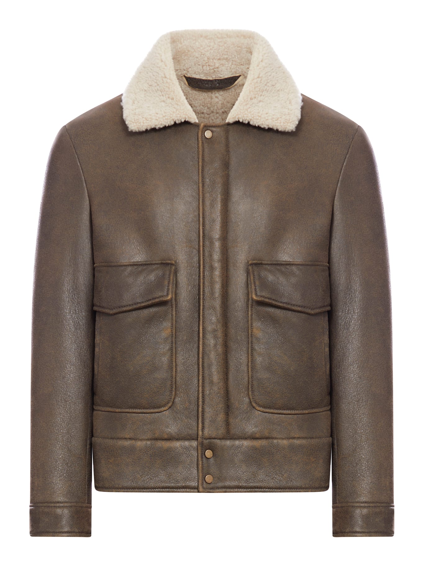 Leather And Shearling Bomber