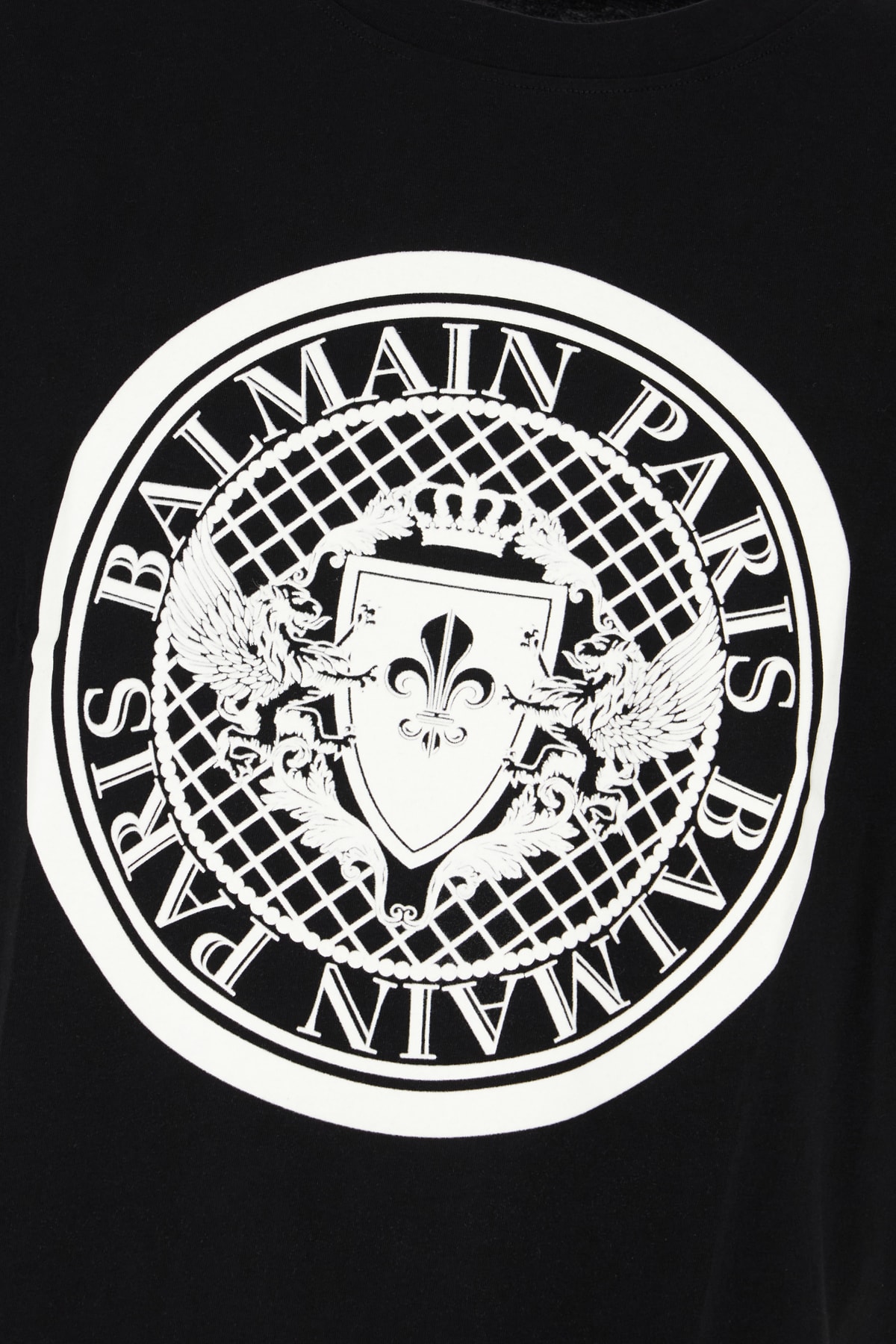 BALMAIN BLACK OVERSIZE COTTON T-SHIRT