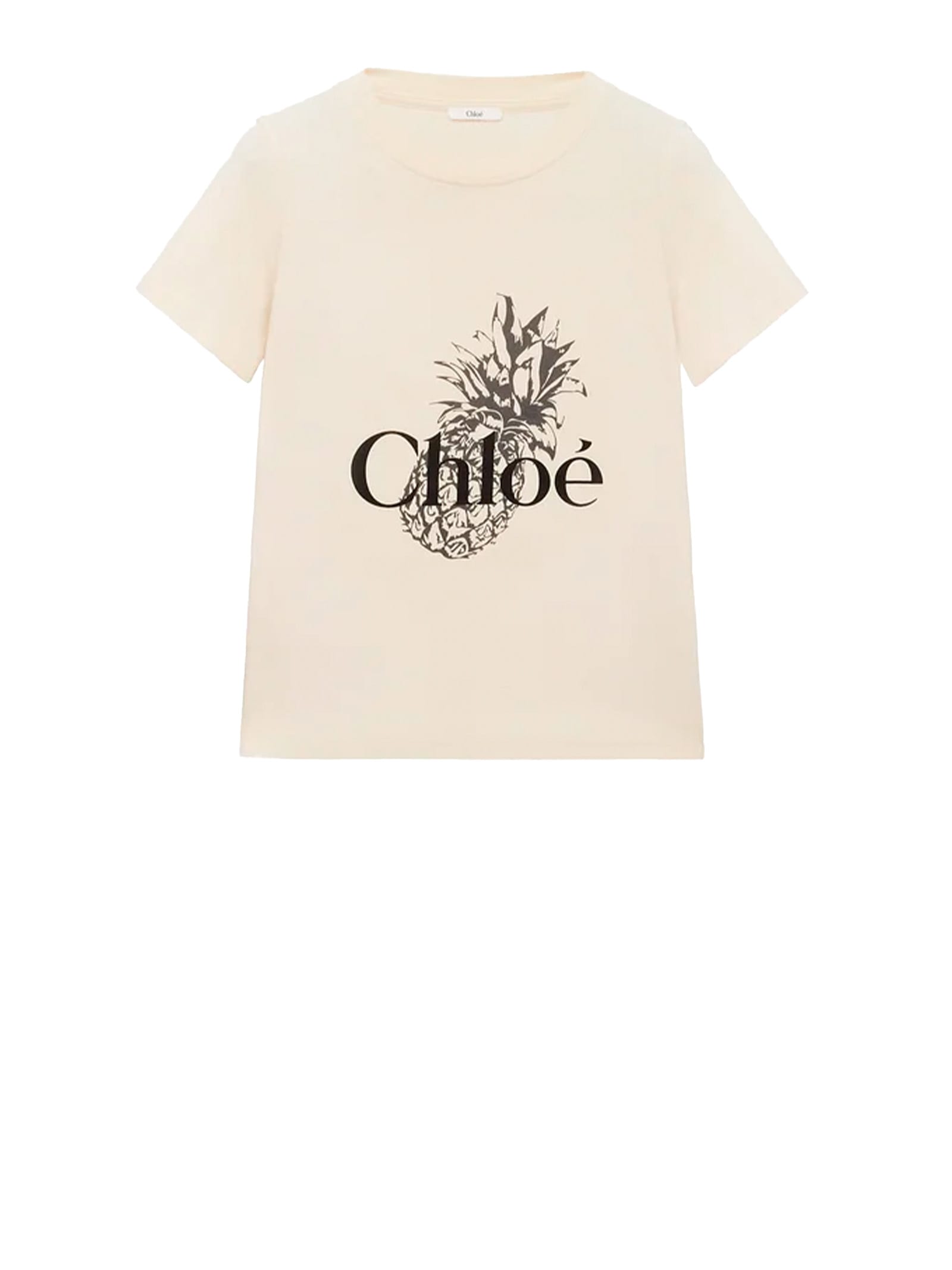 Chloé Relaxed Fit Graphic Pineapple Print T-shirt In Neutral
