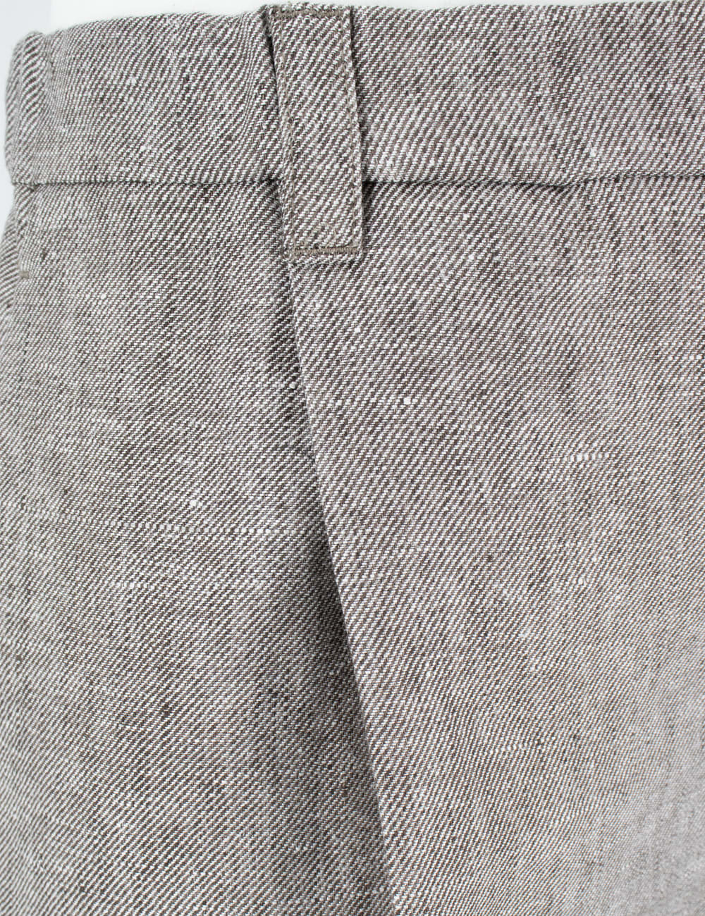 Brunello Cucinelli Pleat Pants In Brown/bianco