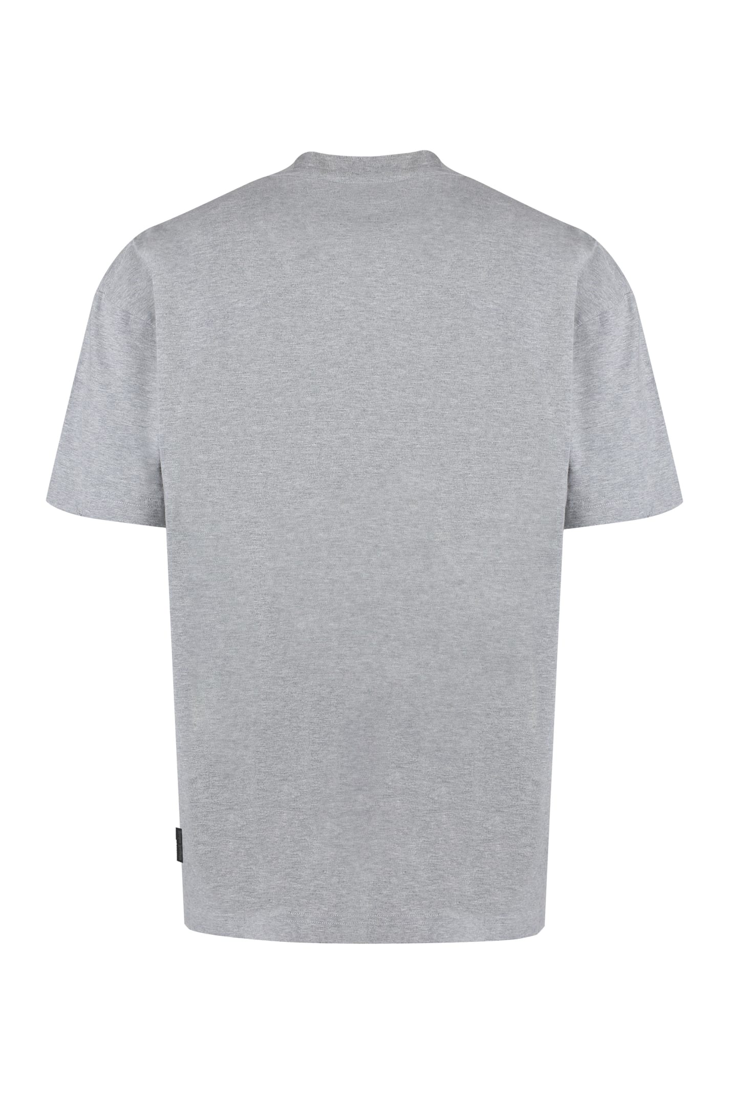 Shop Palm Angels Cotton Crew-neck T-shirt In Grey