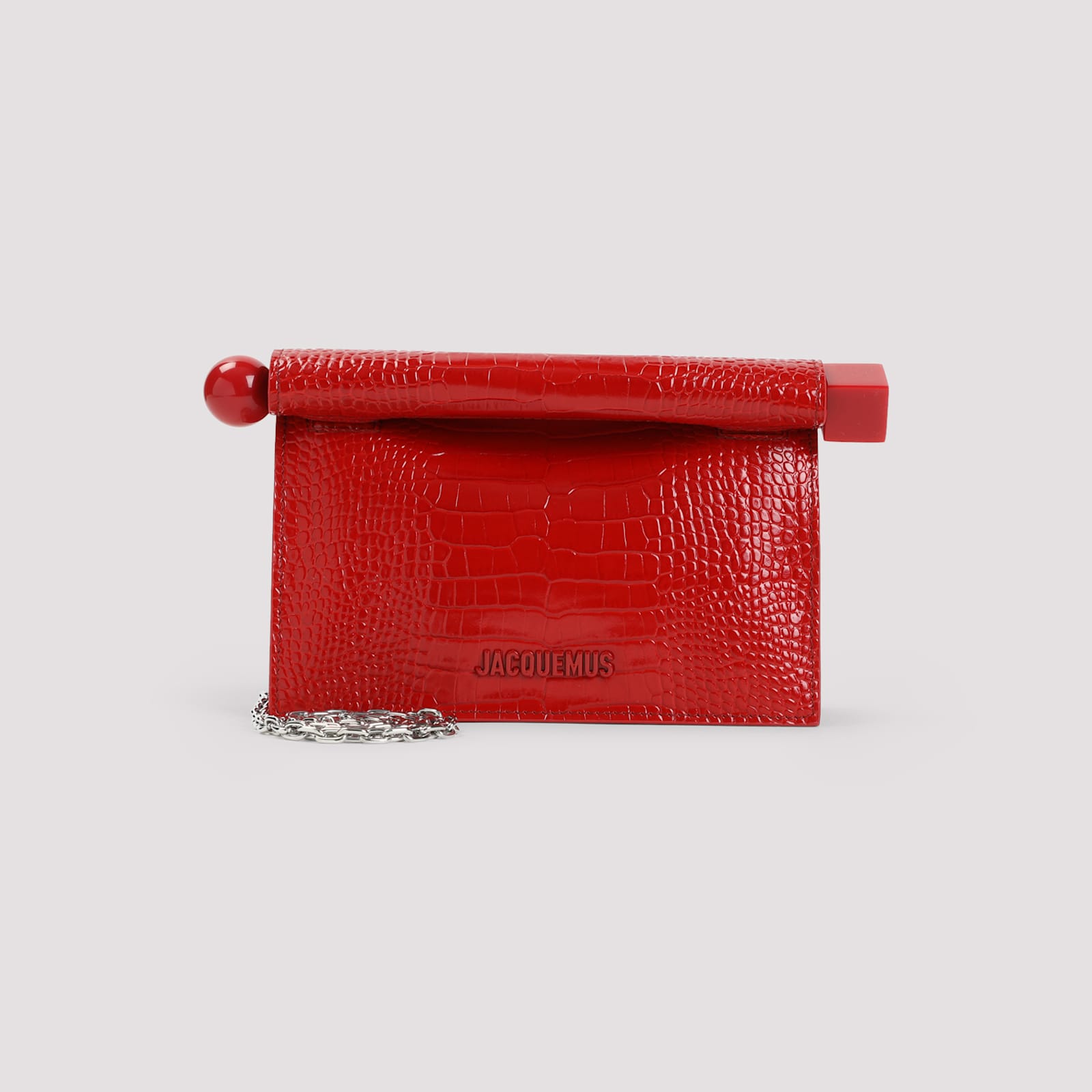Jacquemus La Petite Rond Carre Handbag In Red