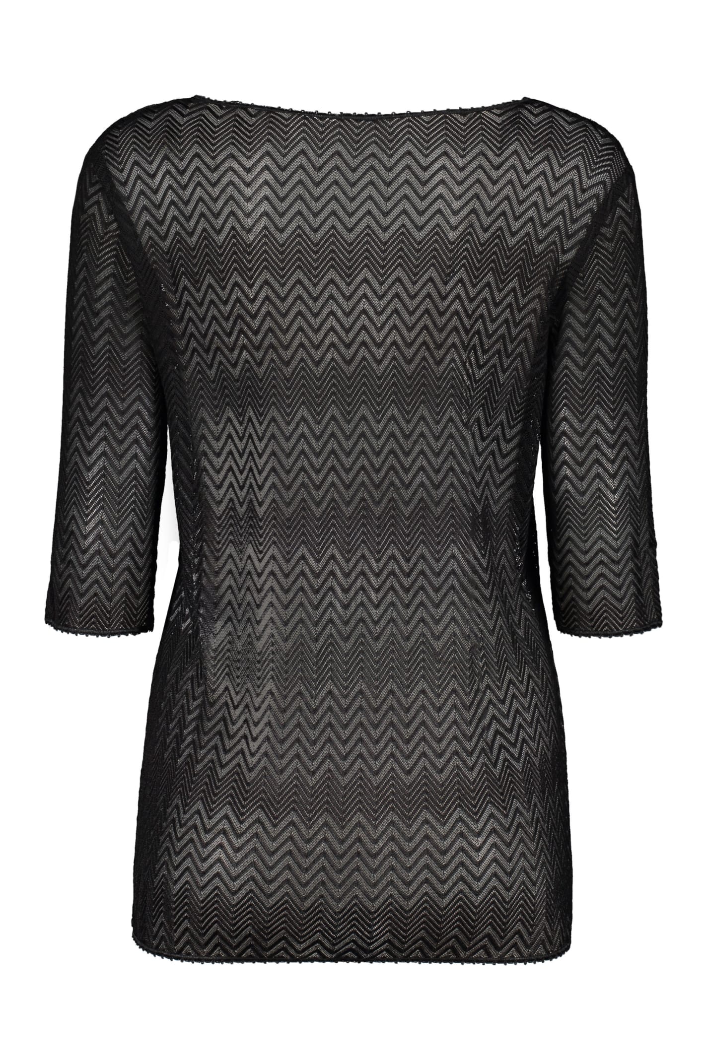Shop Missoni Knitted T-shirt In Black