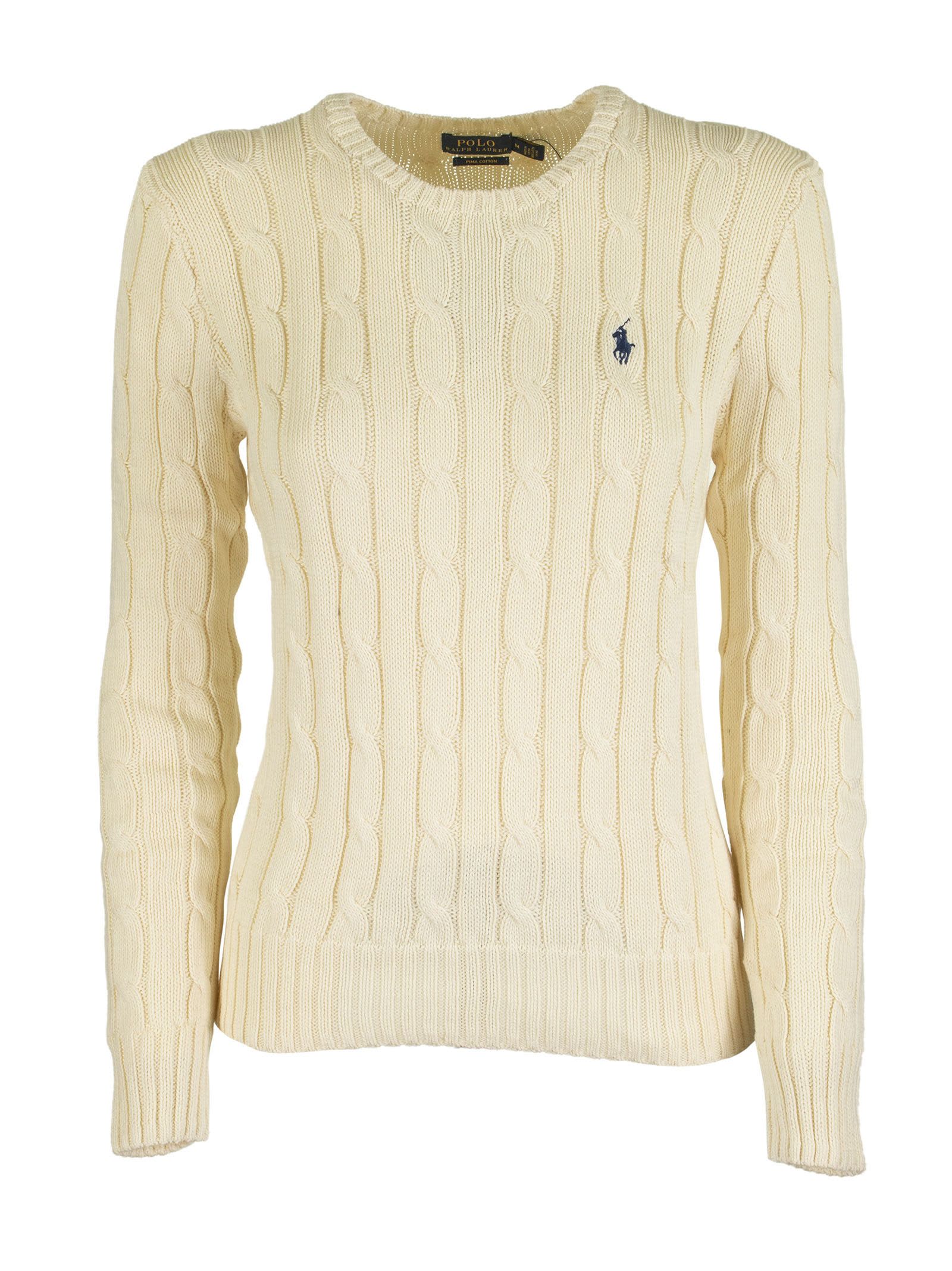 ralph lauren cable knit jumper cream