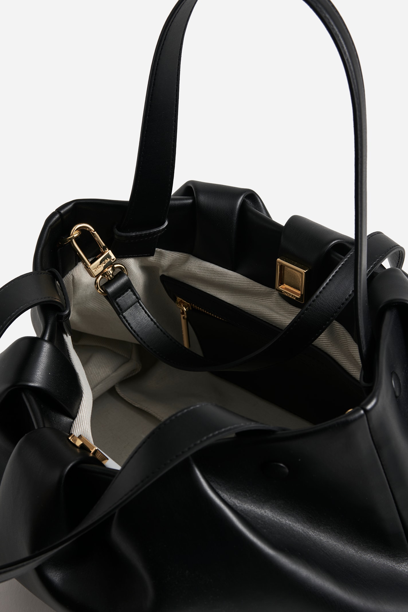 Themoirè Athena Vegan Fabric Bag In Black