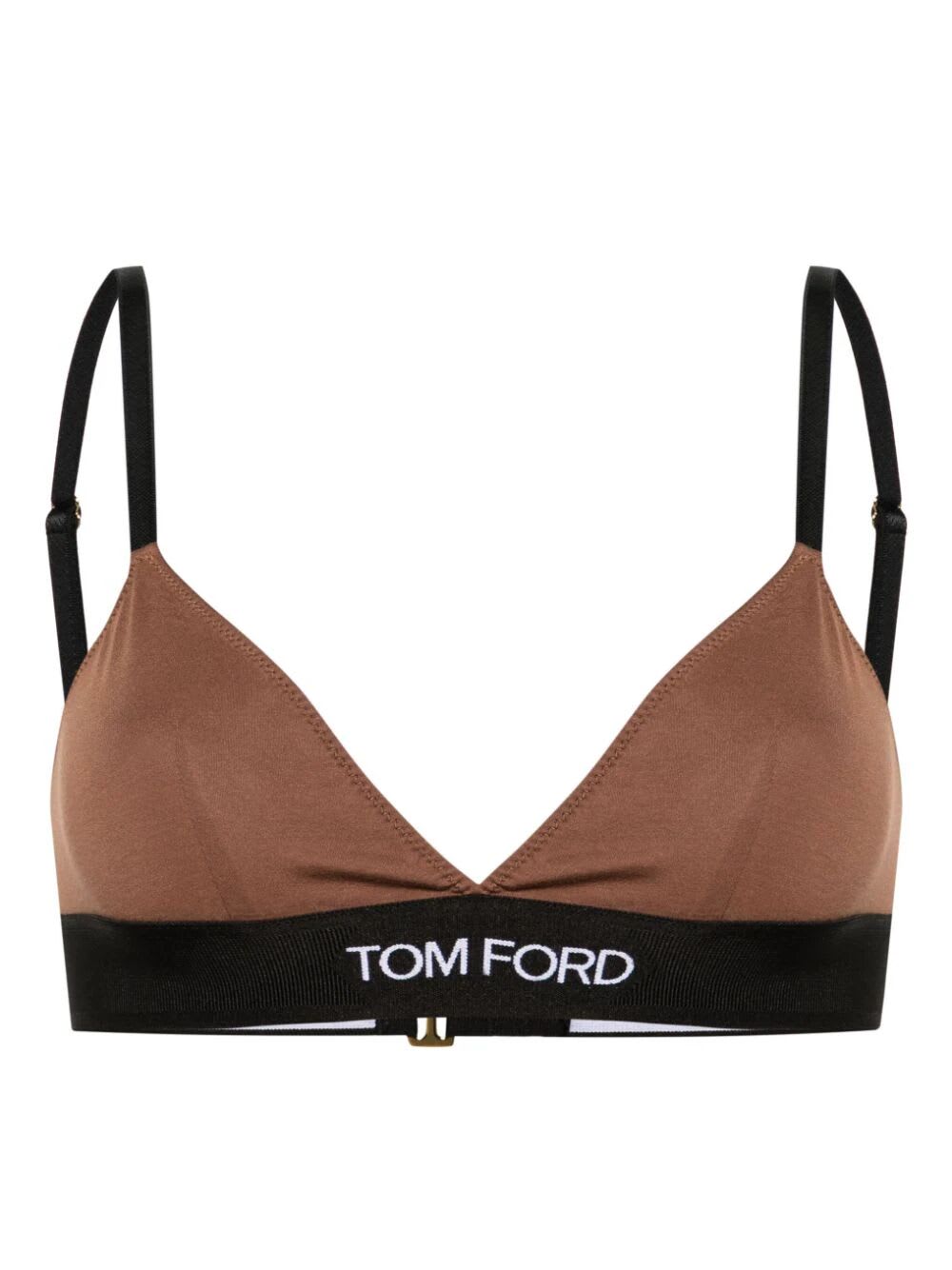 Shop Tom Ford Modal Signature Bra In Cocoa Brown