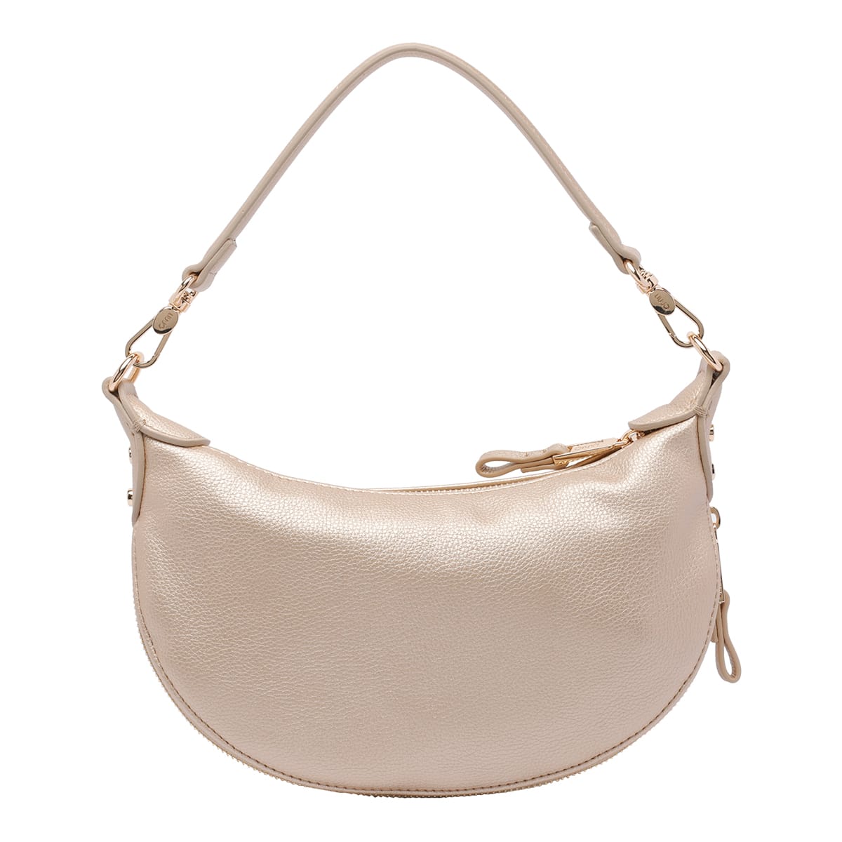Liu •jo Logo Small Hobo Bag In Gold