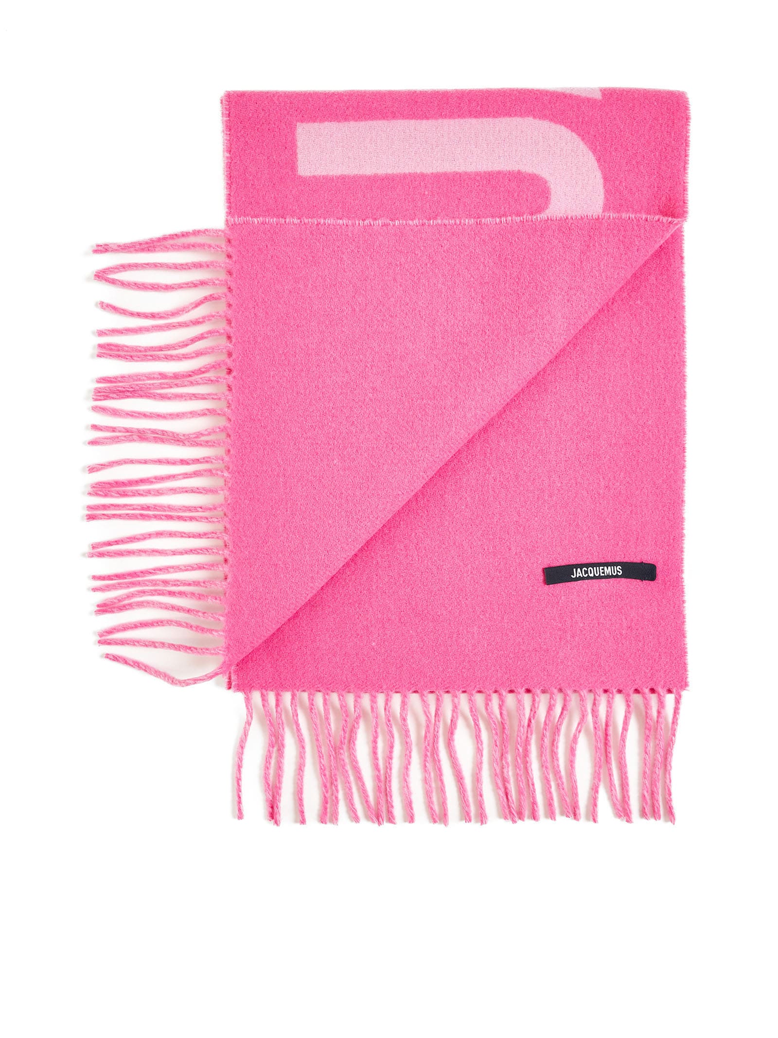 Shop Jacquemus Scarf In Multi Pink